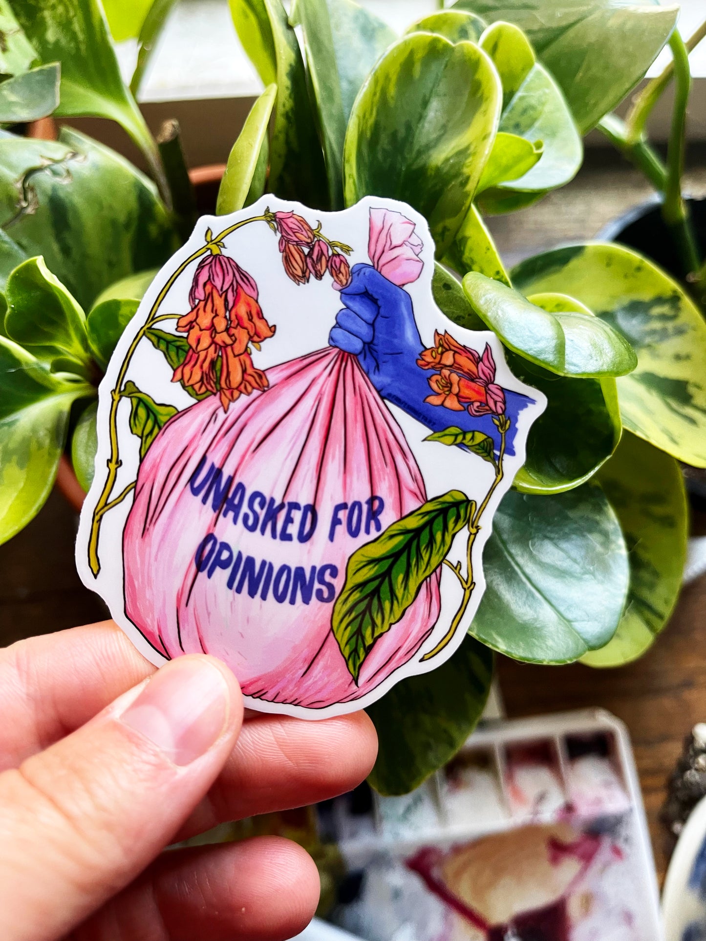 Unasked For Opinions In The Trash: Feminist Sticker