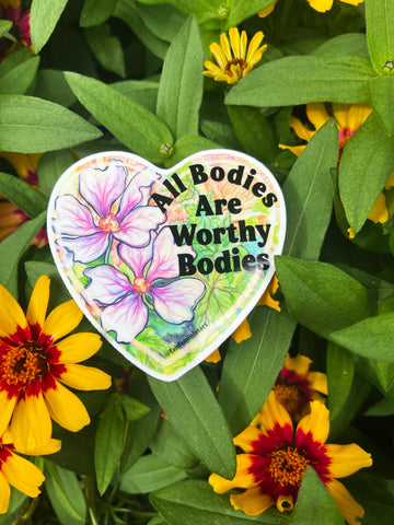 All Bodies Are Worthy Bodies: Feminist Sticker