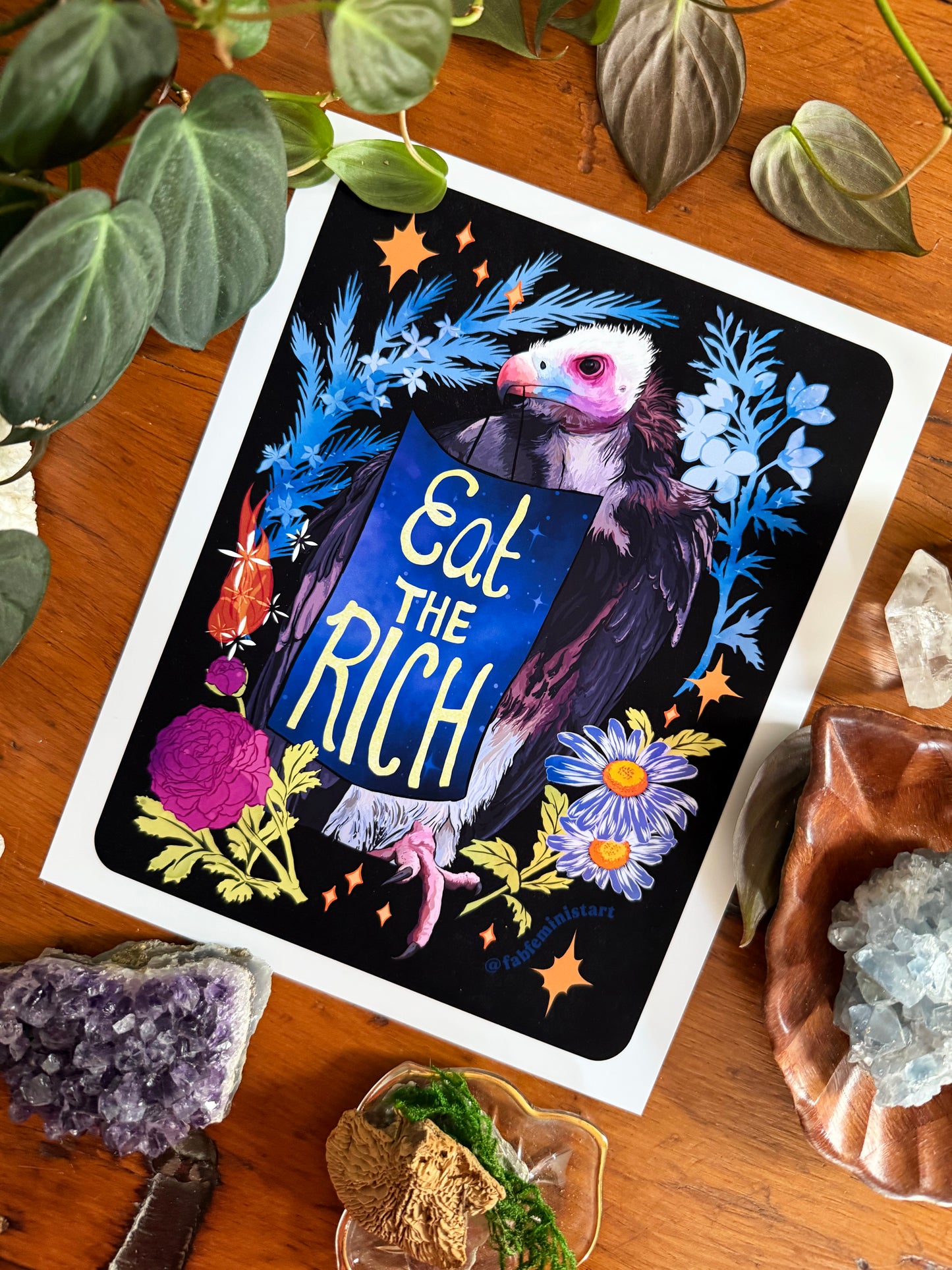 Eat The Rich: Feminist Art Print