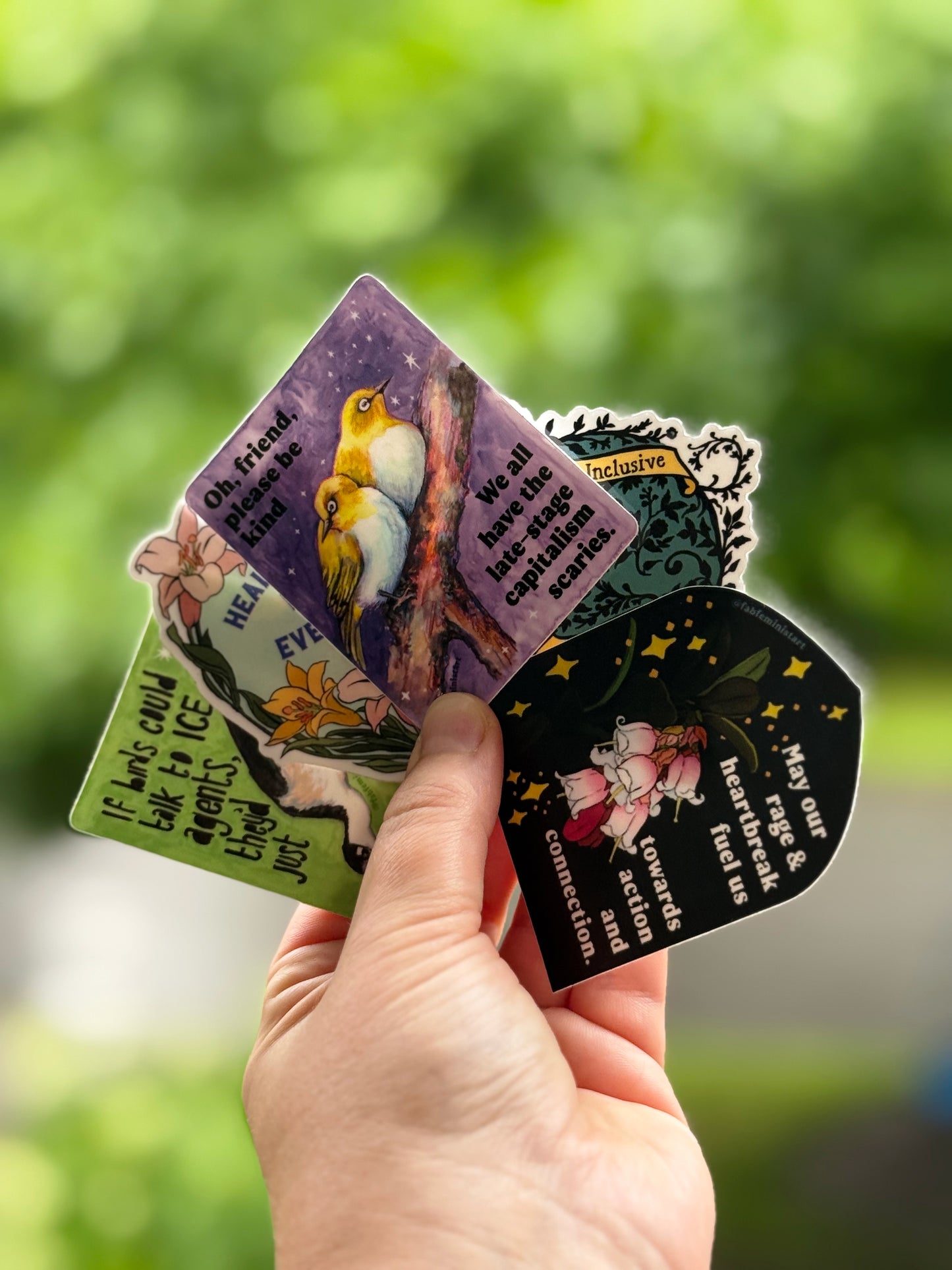 If Birds Could Talk To ICE Agents They'd Just Shit On Them: Feminist Sticker