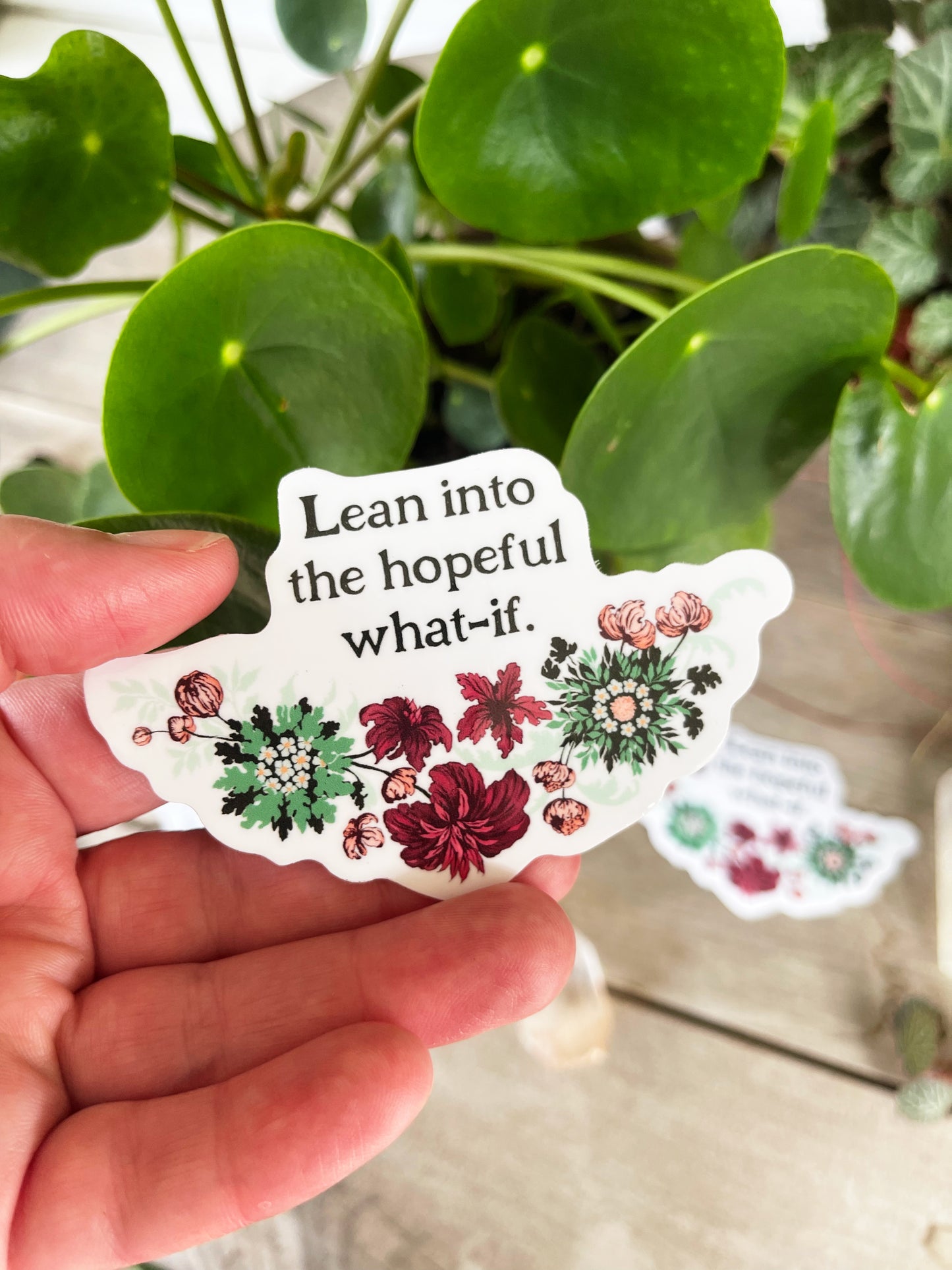 Lean Into The Hopeful What If: Mental Health Sticker