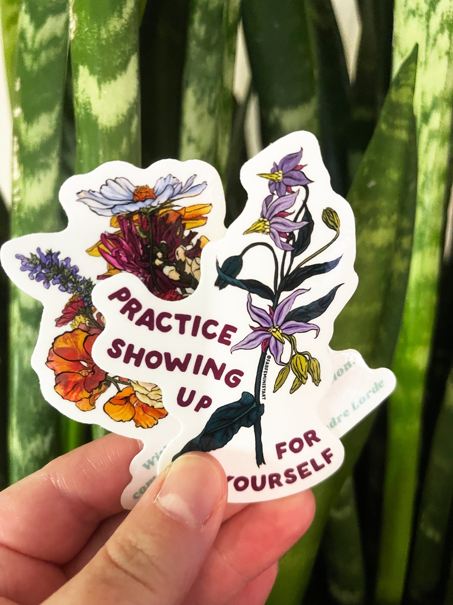 Practice Showing Up For Yourself: Mental Health Sticker