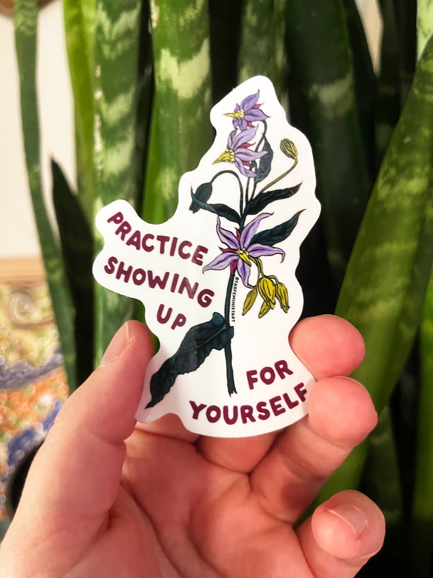 Practice Showing Up For Yourself: Mental Health Sticker