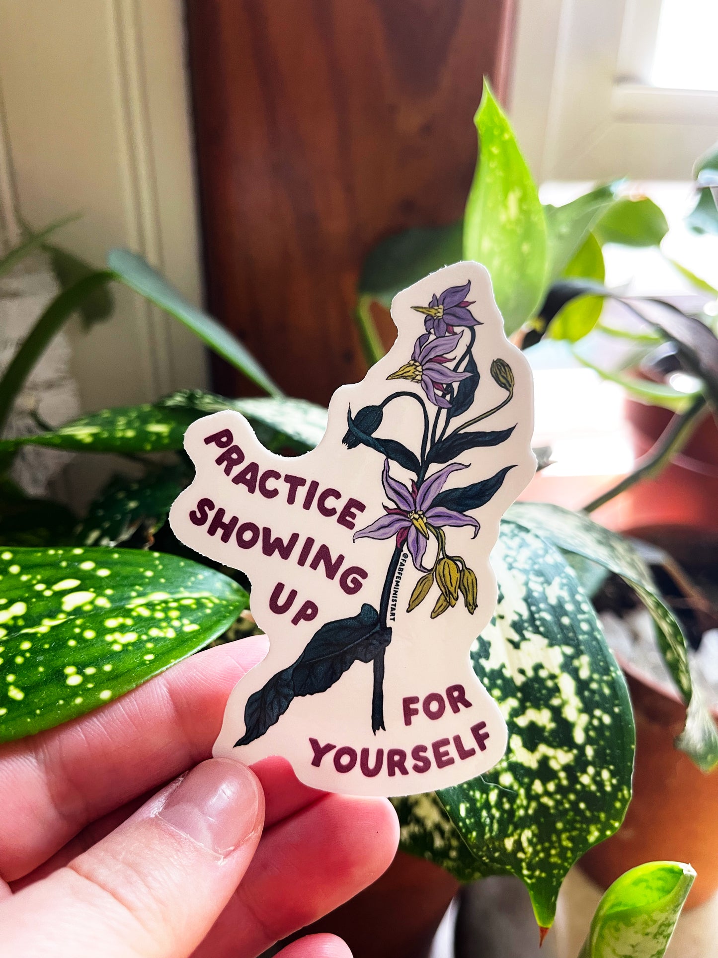 Practice Showing Up For Yourself: Mental Health Sticker
