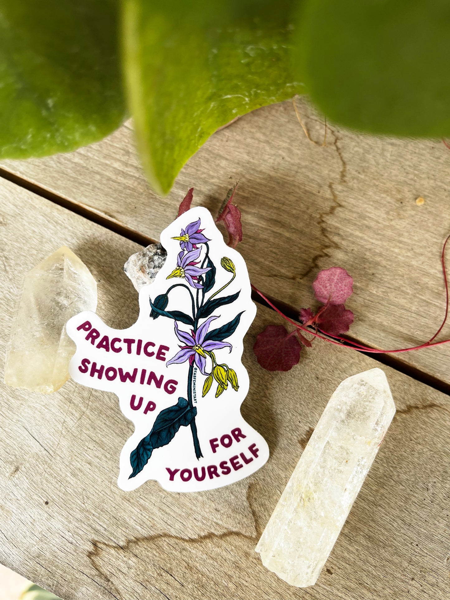 Practice Showing Up For Yourself: Mental Health Sticker