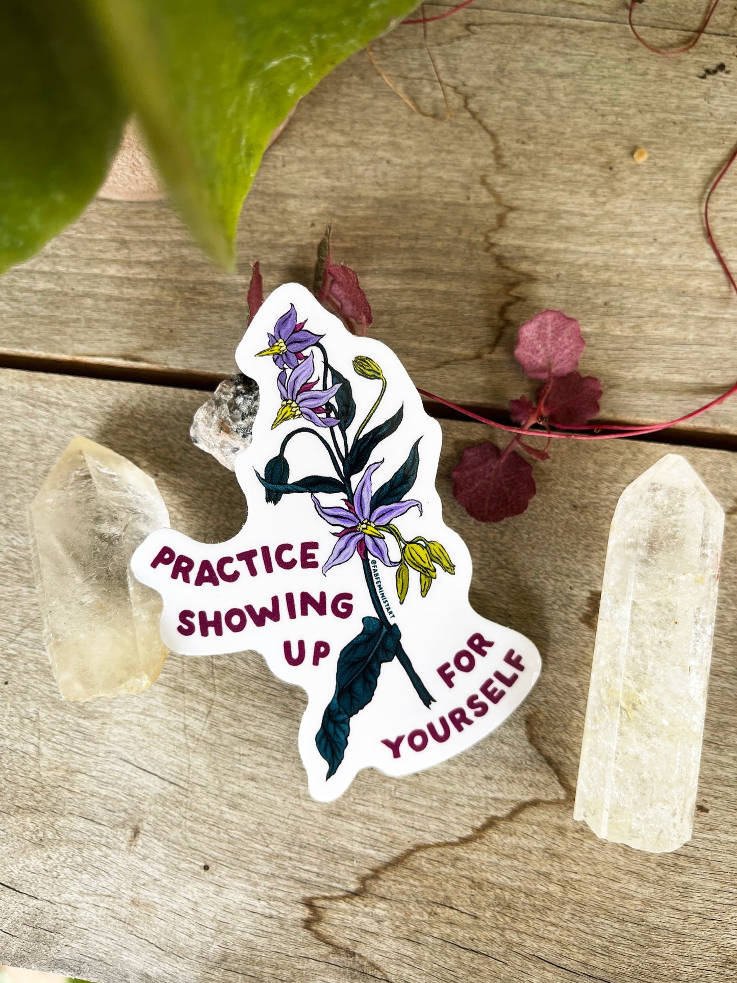 Practice Showing Up For Yourself: Mental Health Sticker