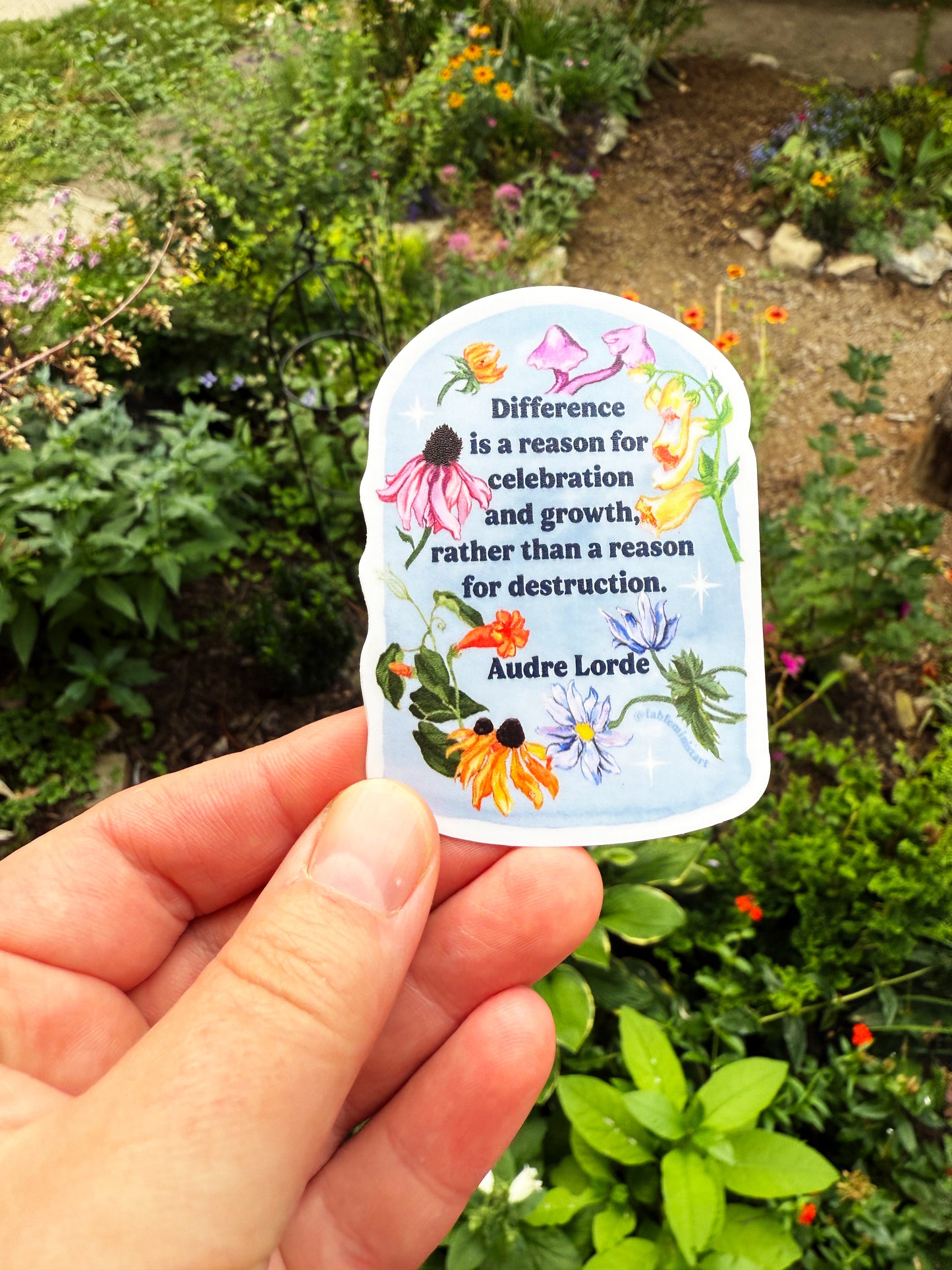 Difference Is A Reason For Celebration, Audre Lorde: Feminist Sticker