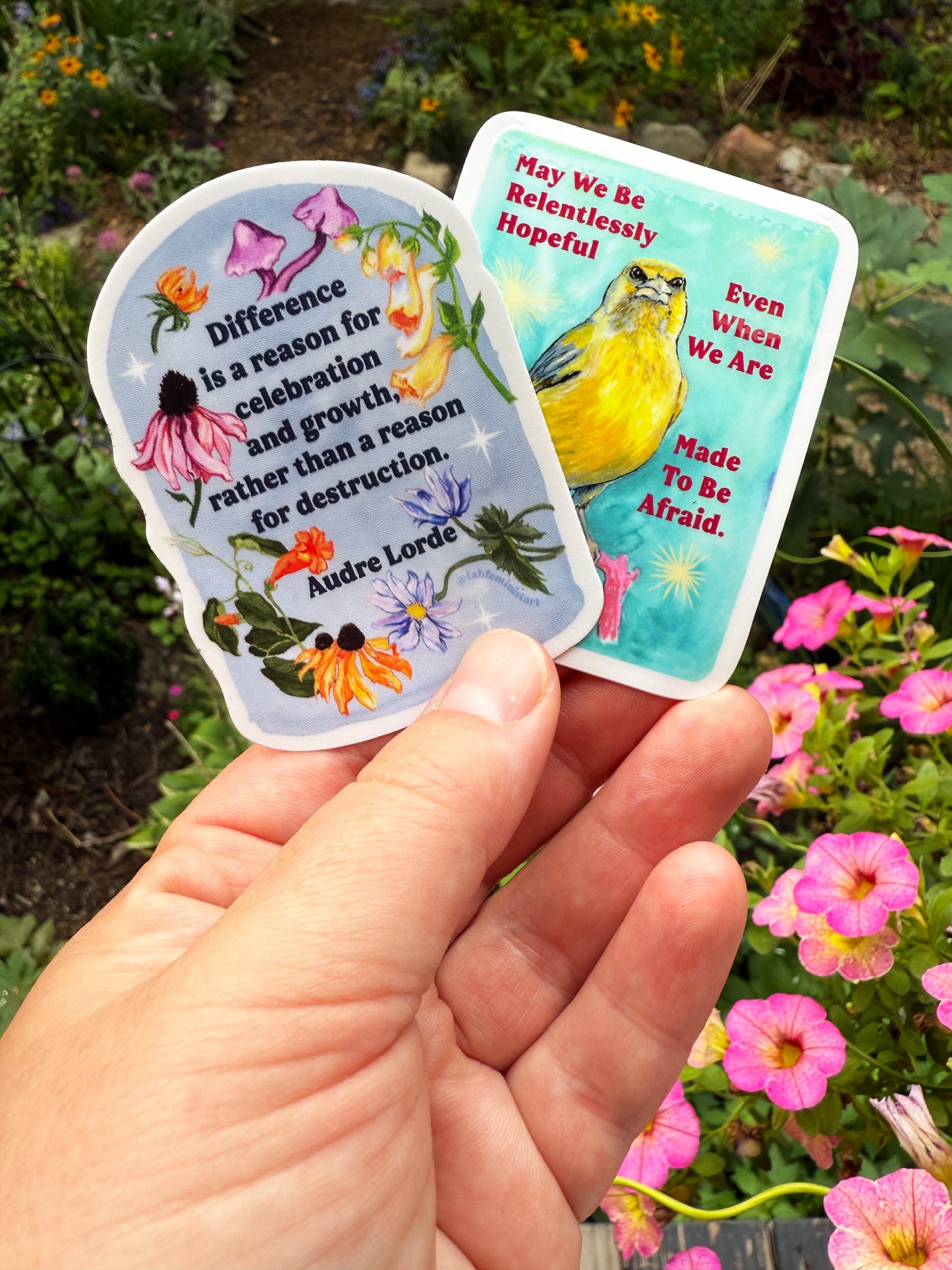 May We Be Relentlessly Hopeful Even When We Are Made To Be Afraid: Feminist Sticker