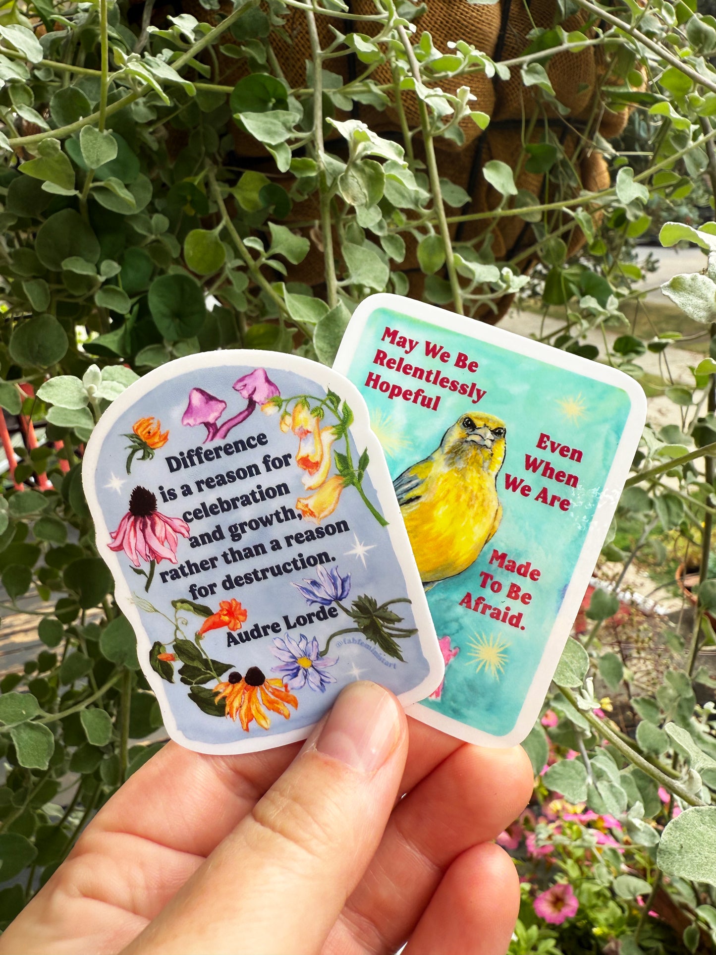 May We Be Relentlessly Hopeful Even When We Are Made To Be Afraid: Feminist Sticker