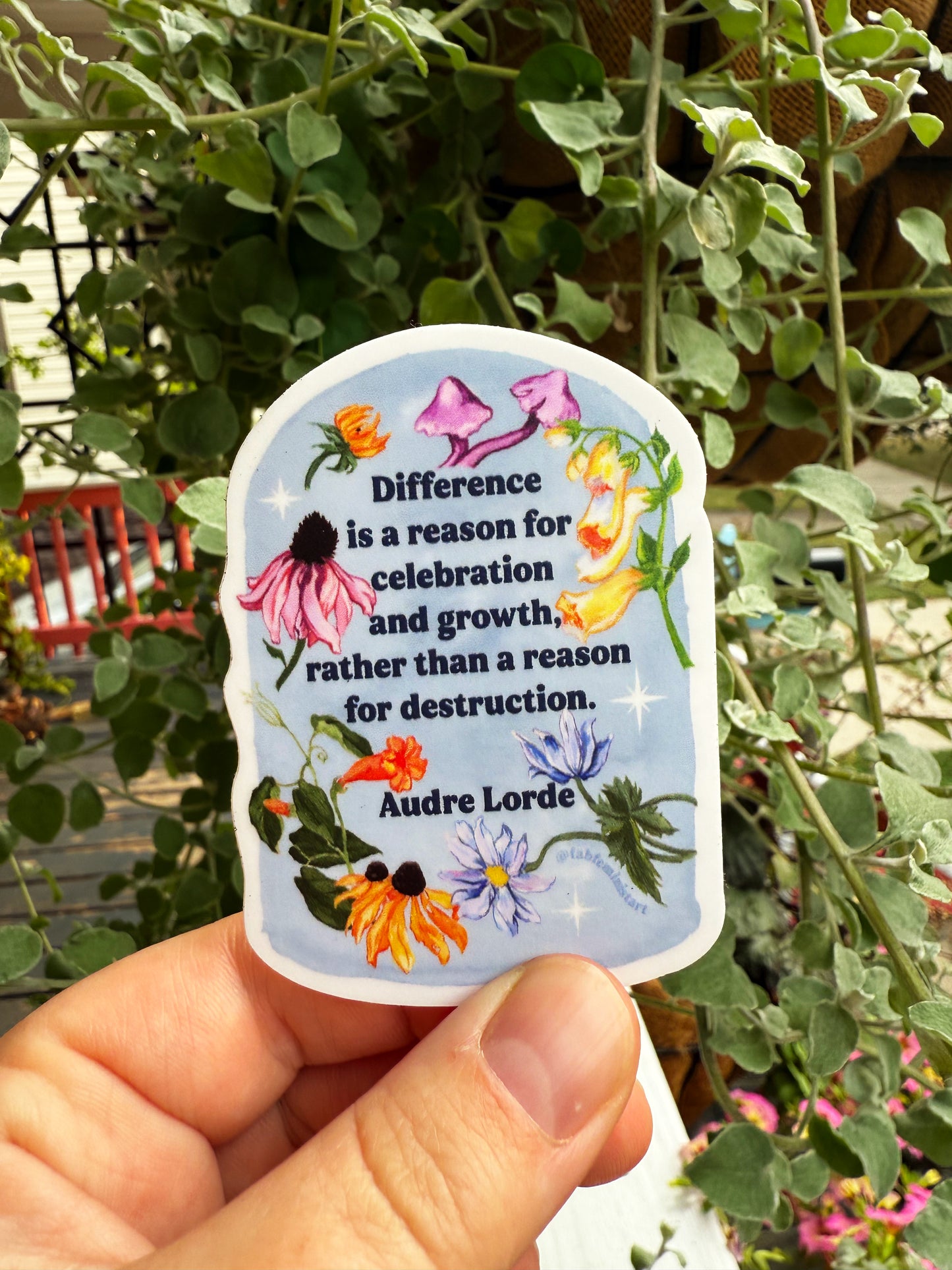Difference Is A Reason For Celebration, Audre Lorde: Feminist Sticker