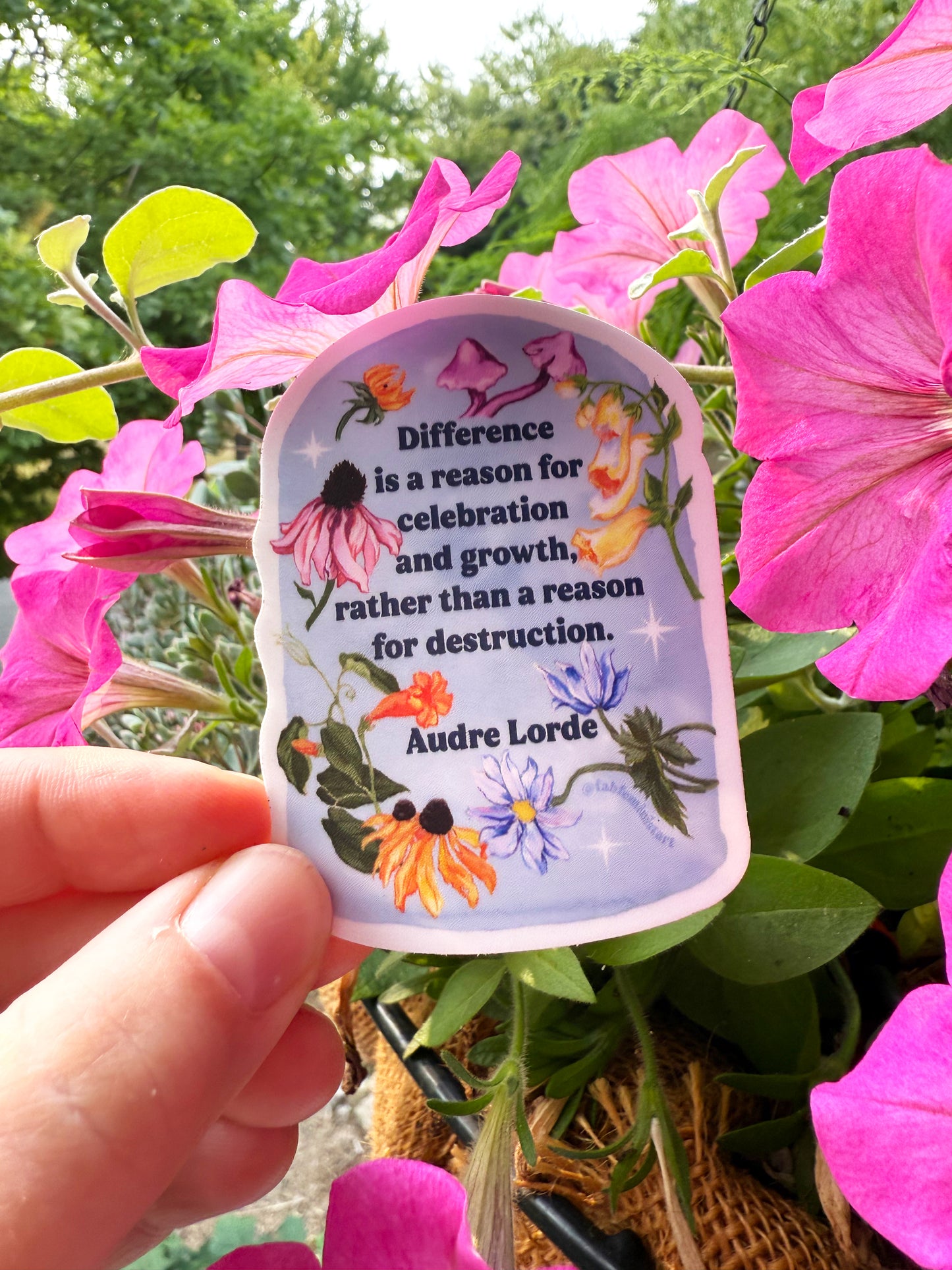 Difference Is A Reason For Celebration, Audre Lorde: Feminist Sticker