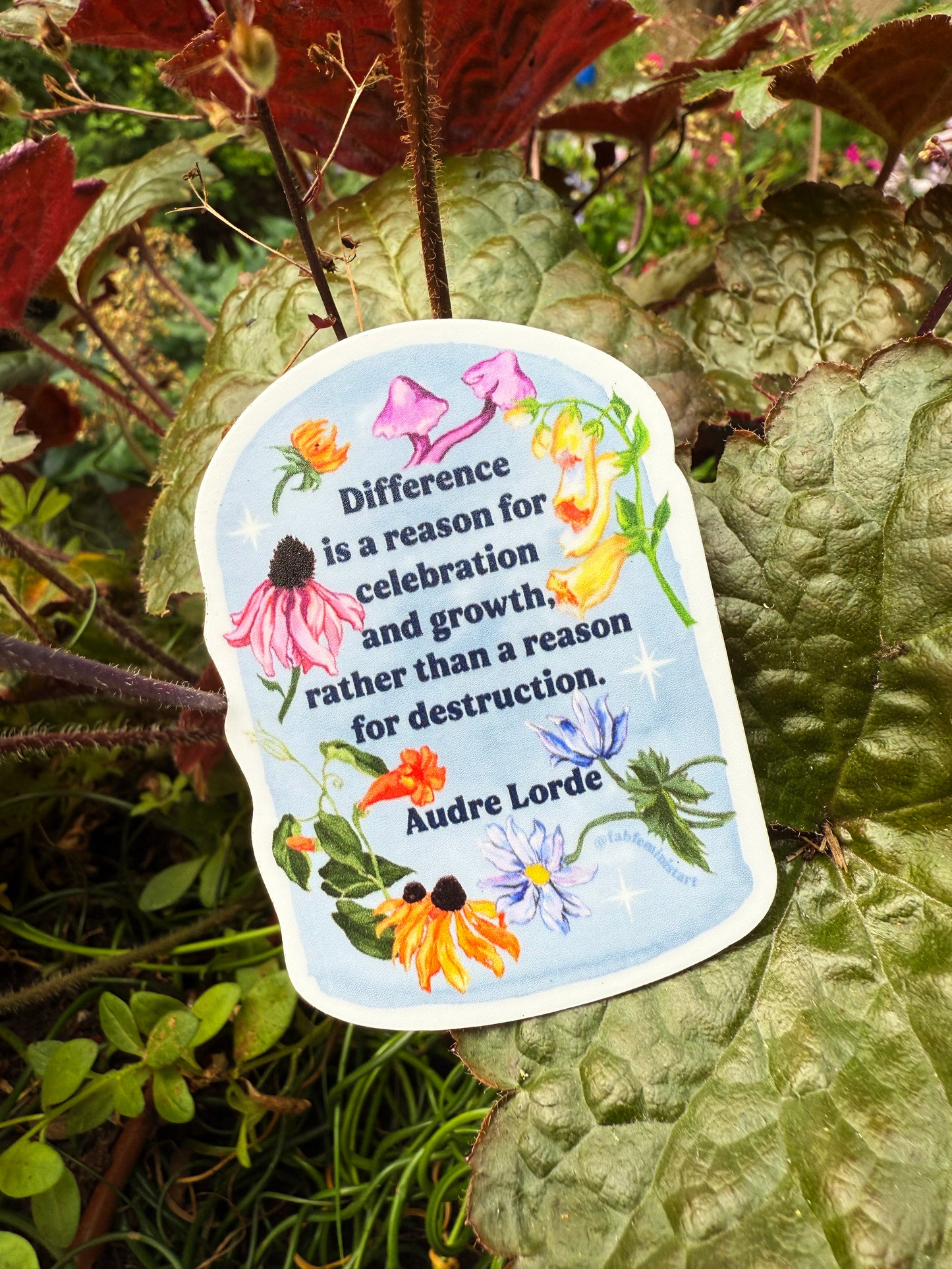 Difference Is A Reason For Celebration, Audre Lorde: Feminist Sticker