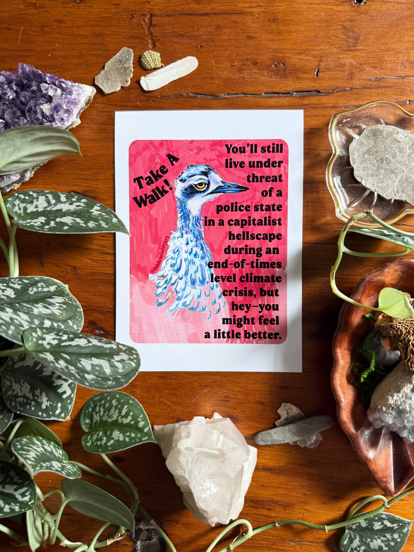 Take A Walk: Feminist Art Print