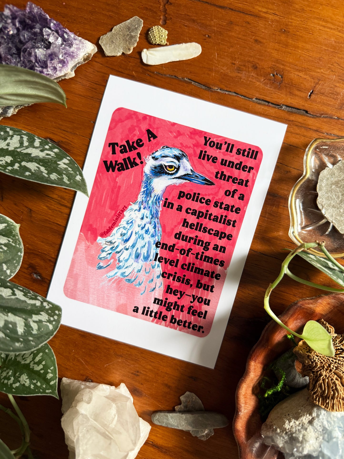 Take A Walk: Feminist Art Print
