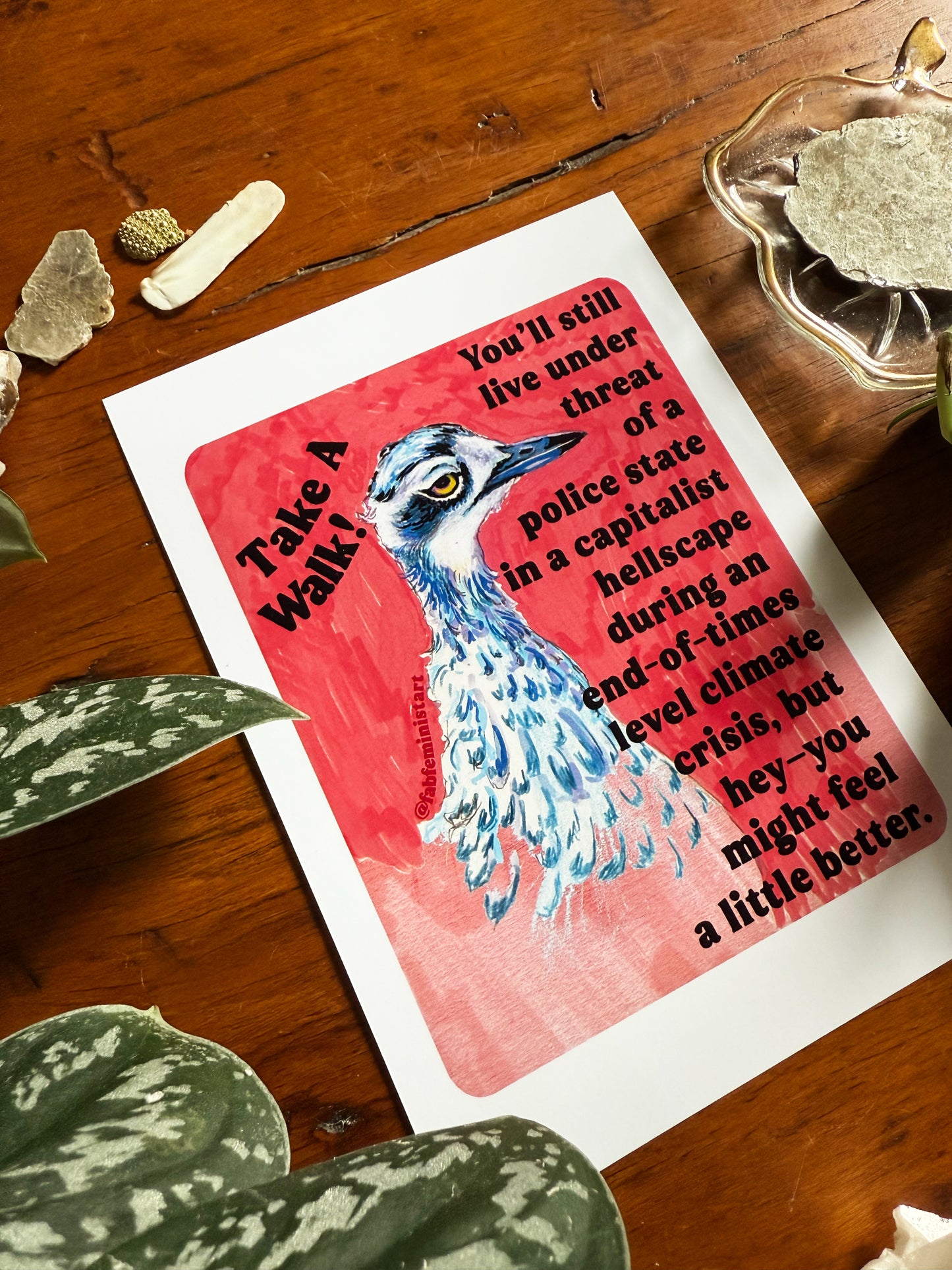 Take A Walk: Feminist Art Print