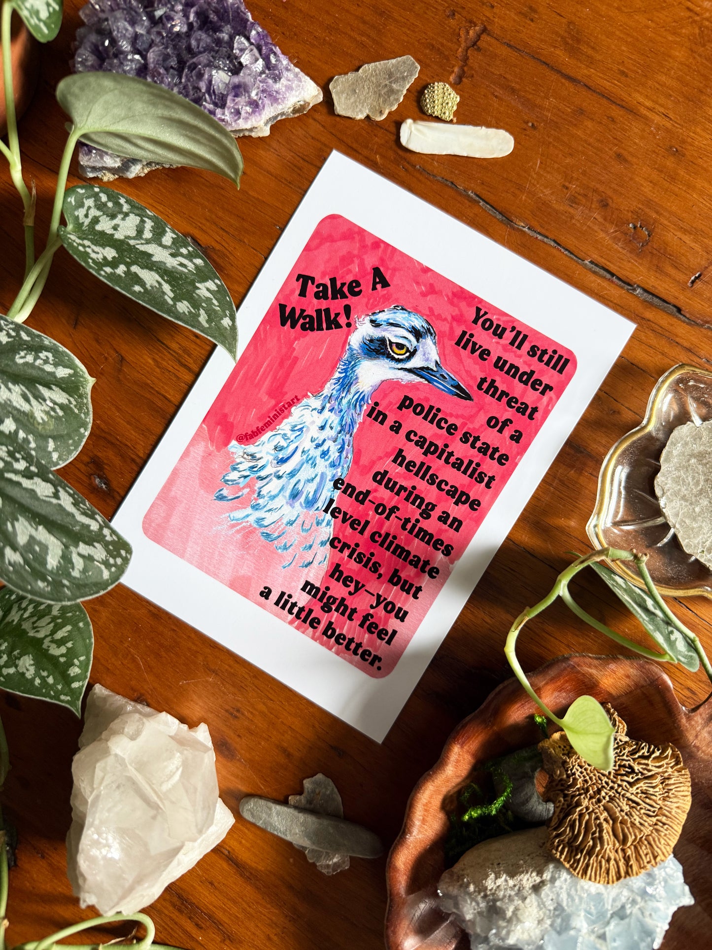 Take A Walk: Feminist Art Print
