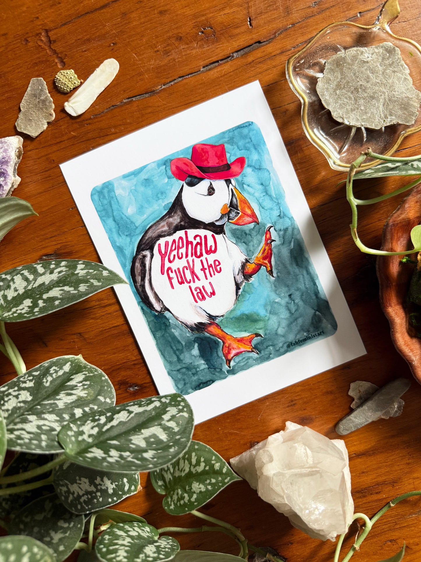 Feminist Print: Yeehaw F*ck The Law
