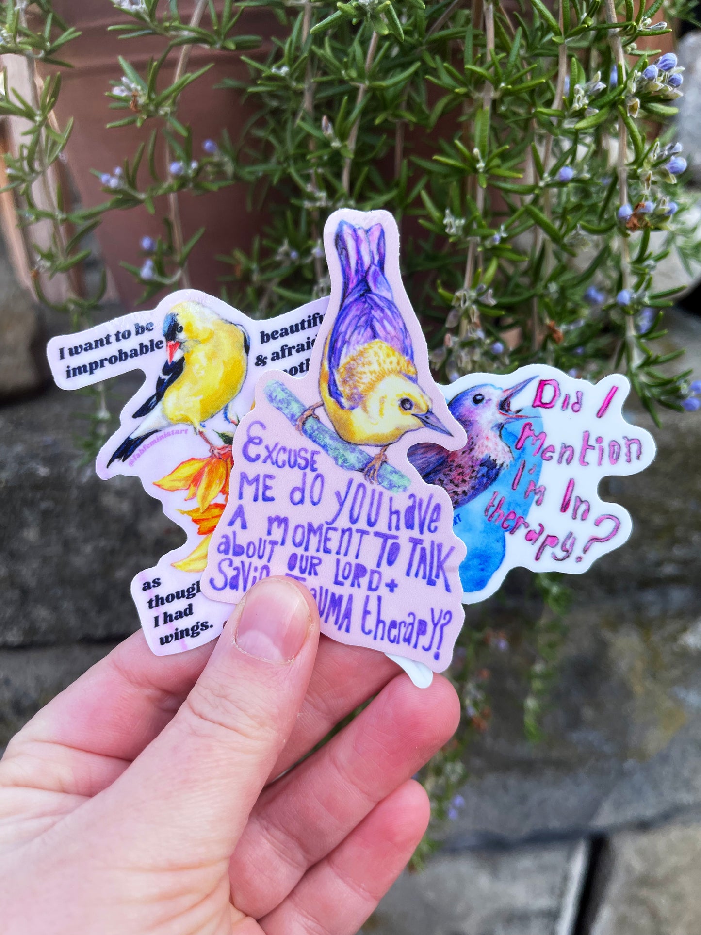 I Want To Be Improbable, beautiful and afraid of nothing, Mary Oliver: Feminist Sticker