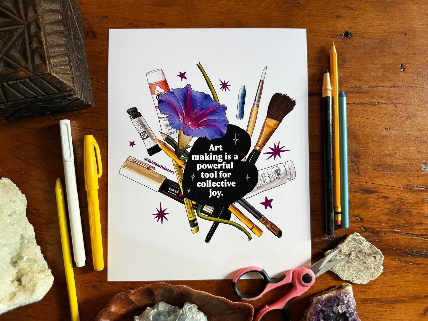 Art Making is a Powerful Tool for Collective Joy: feminist art print