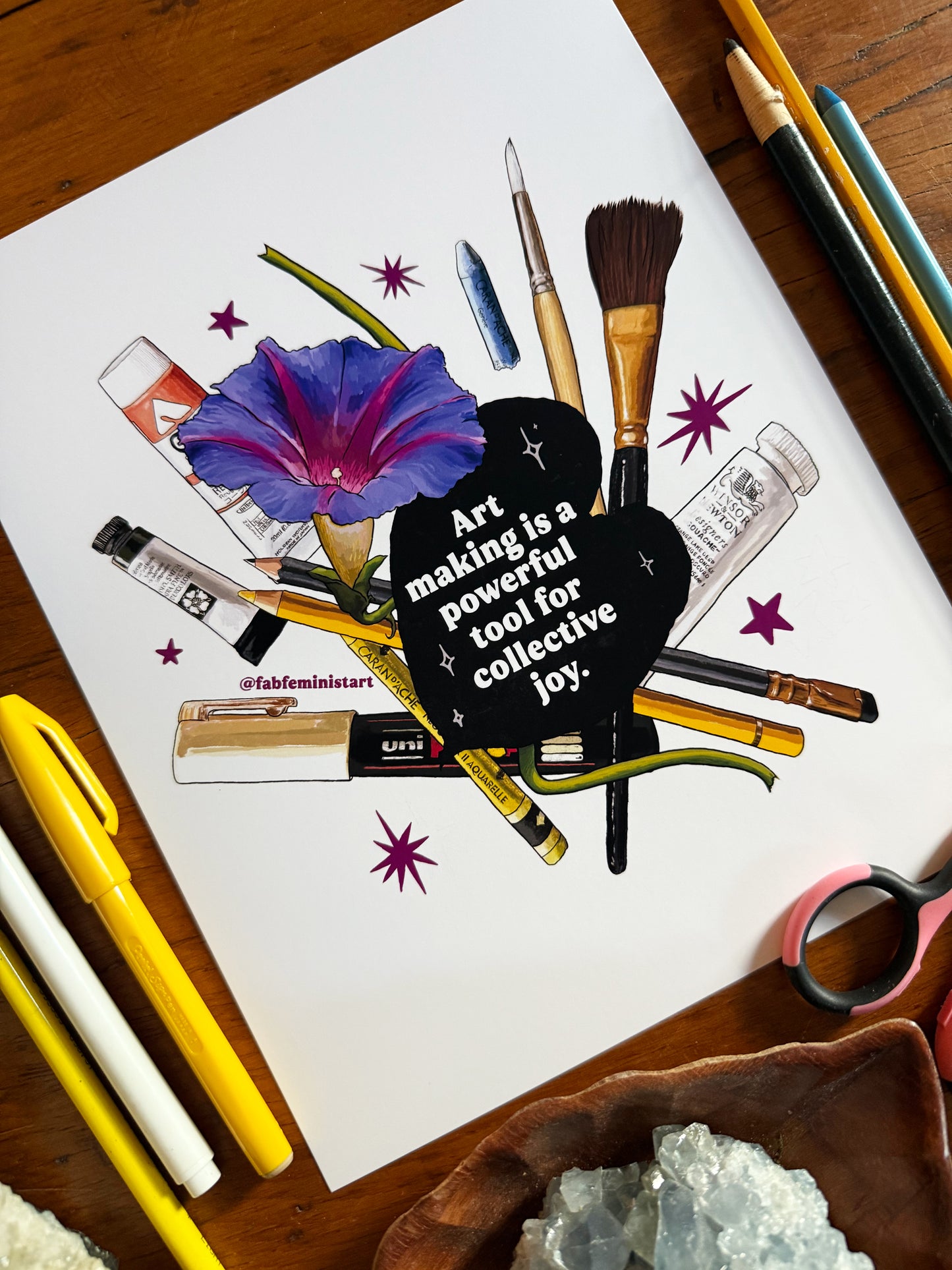Art Making is a Powerful Tool for Collective Joy: feminist art print