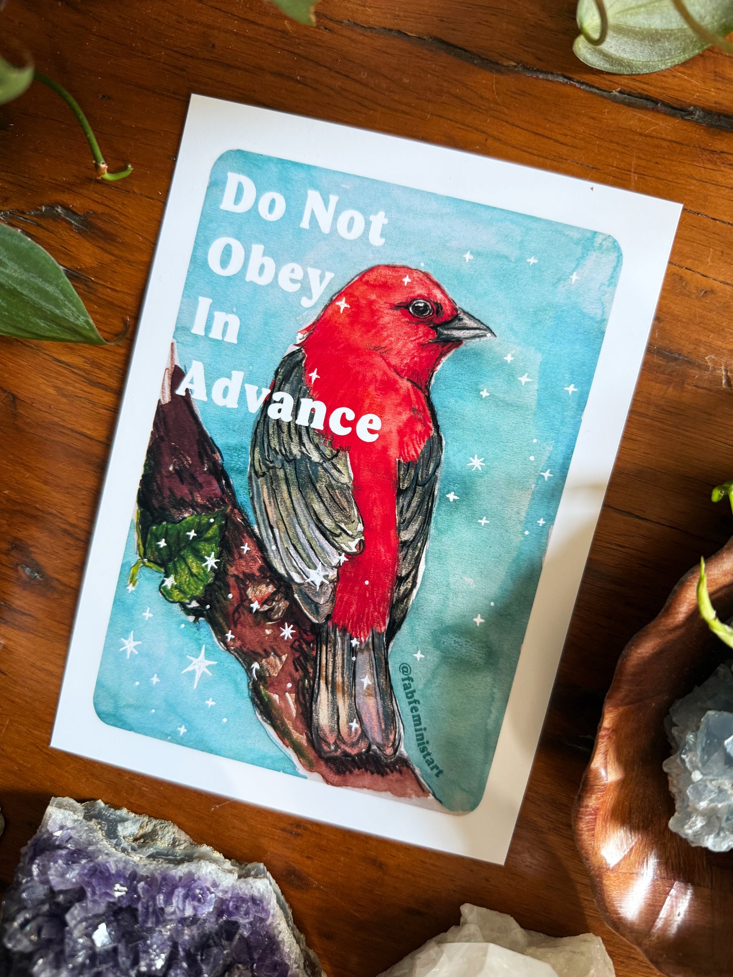Do Not Obey In Advance: Feminist Art Print