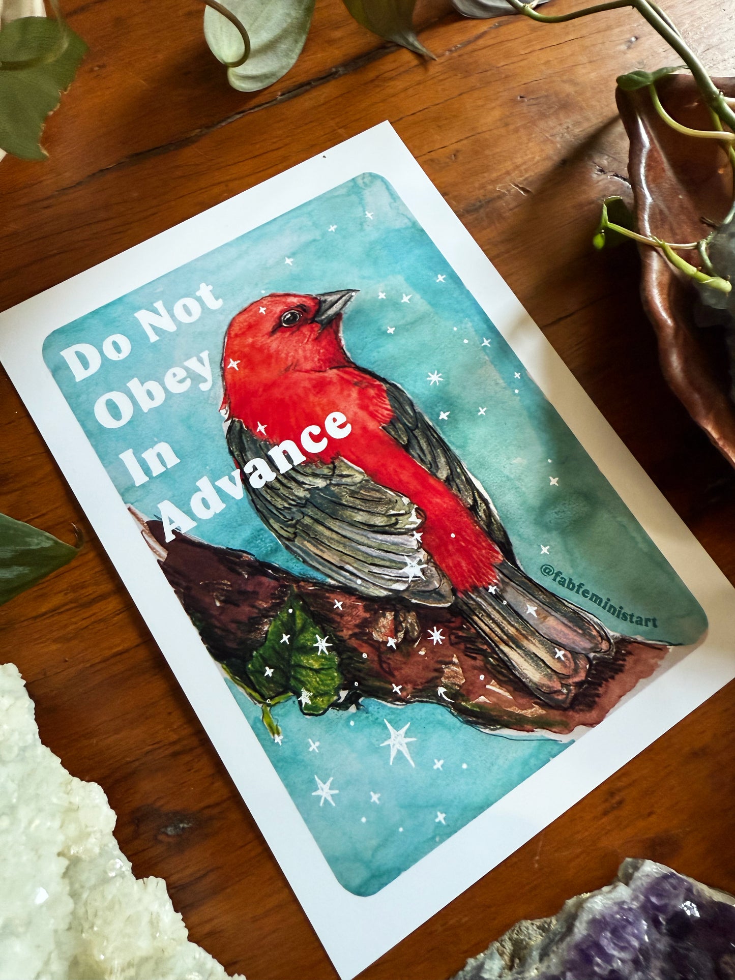 Do Not Obey In Advance: Feminist Art Print