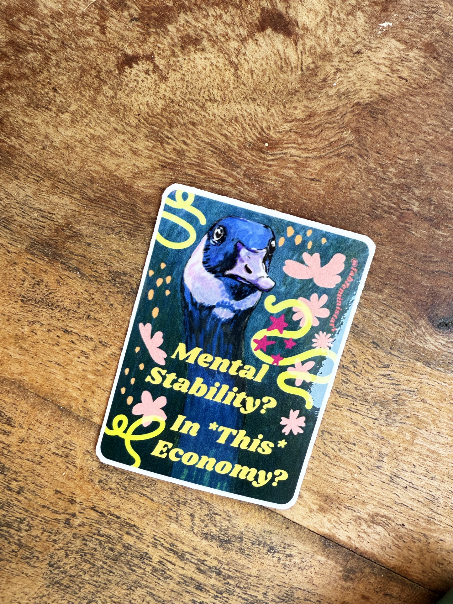 Mental Stability In This Economy: Mental Health Sticker