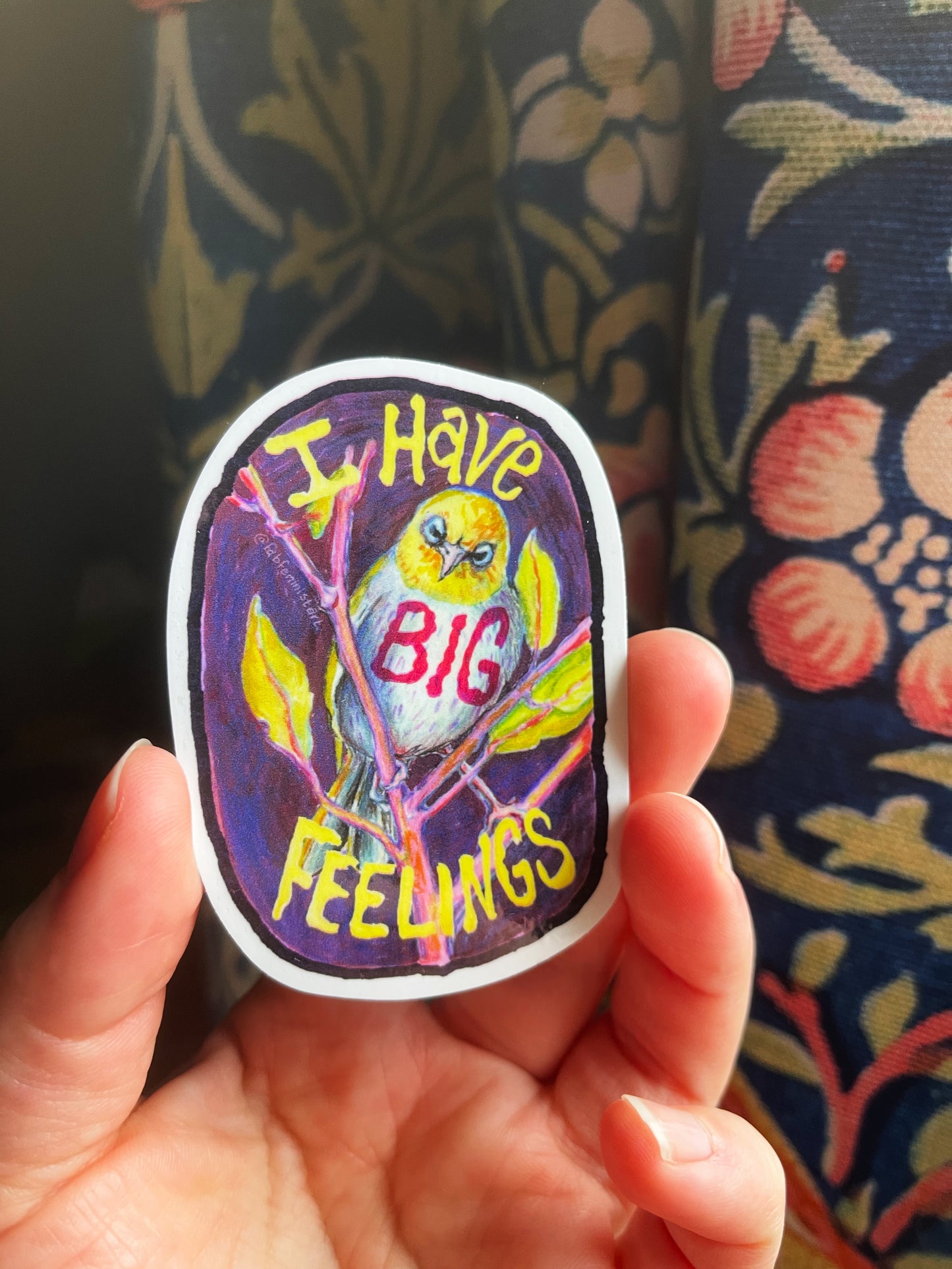 I Have Big Feelings: Emotional Bird Sticker