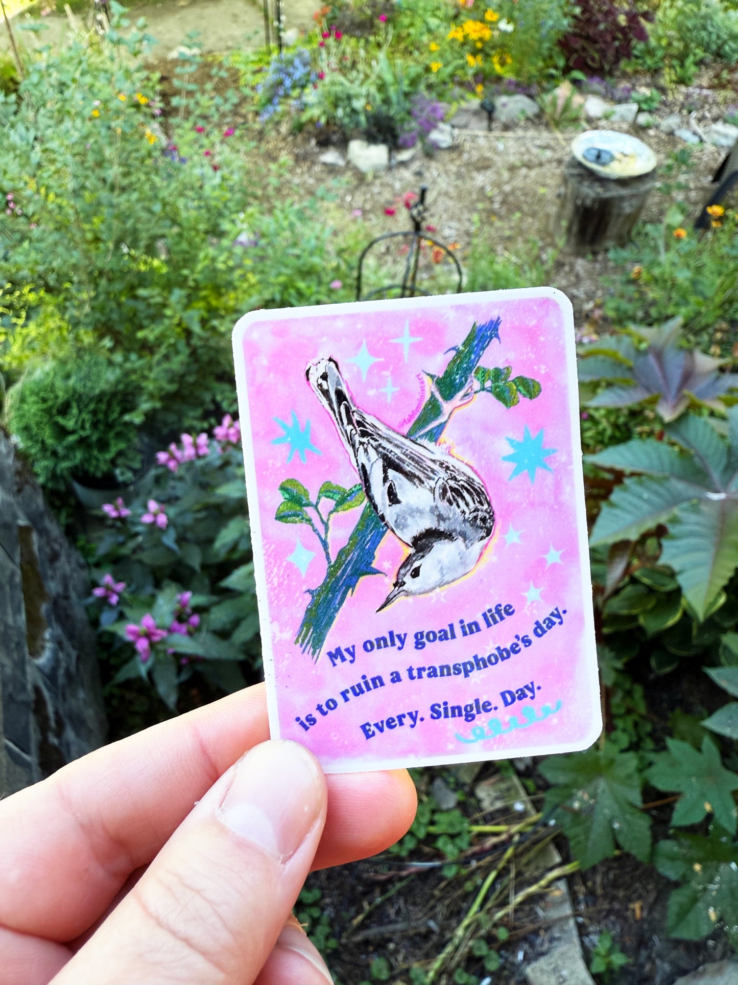 My Only Goal In Life Is To Ruin A Transphobe's Day: Feminist Sticker