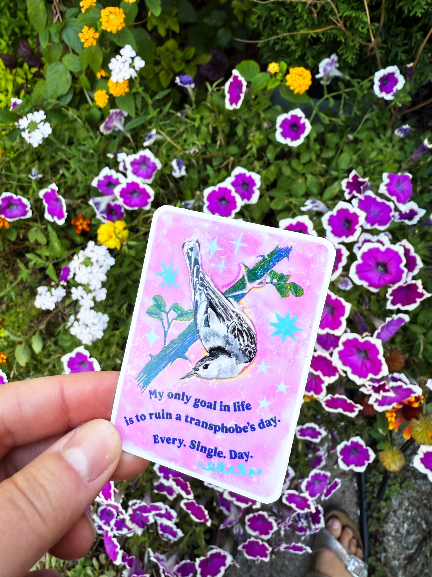 My Only Goal In Life Is To Ruin A Transphobe's Day: Feminist Sticker
