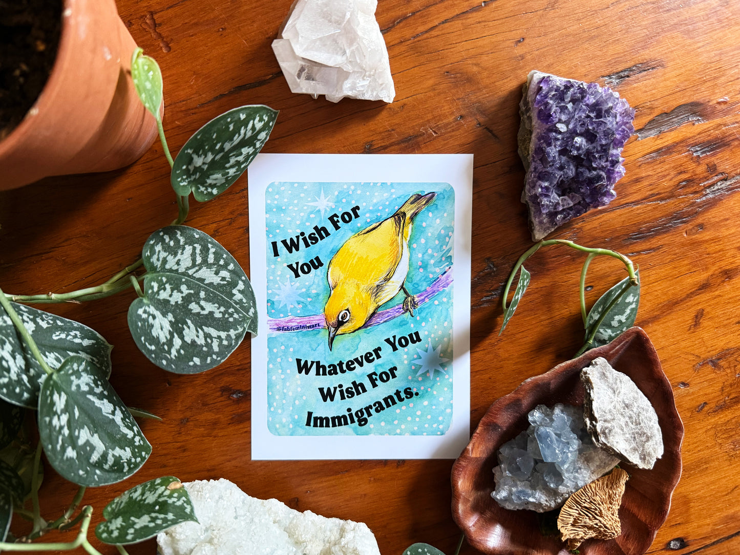 I Wish For You Whatever You Wish For Immigrants: Feminist Art Print