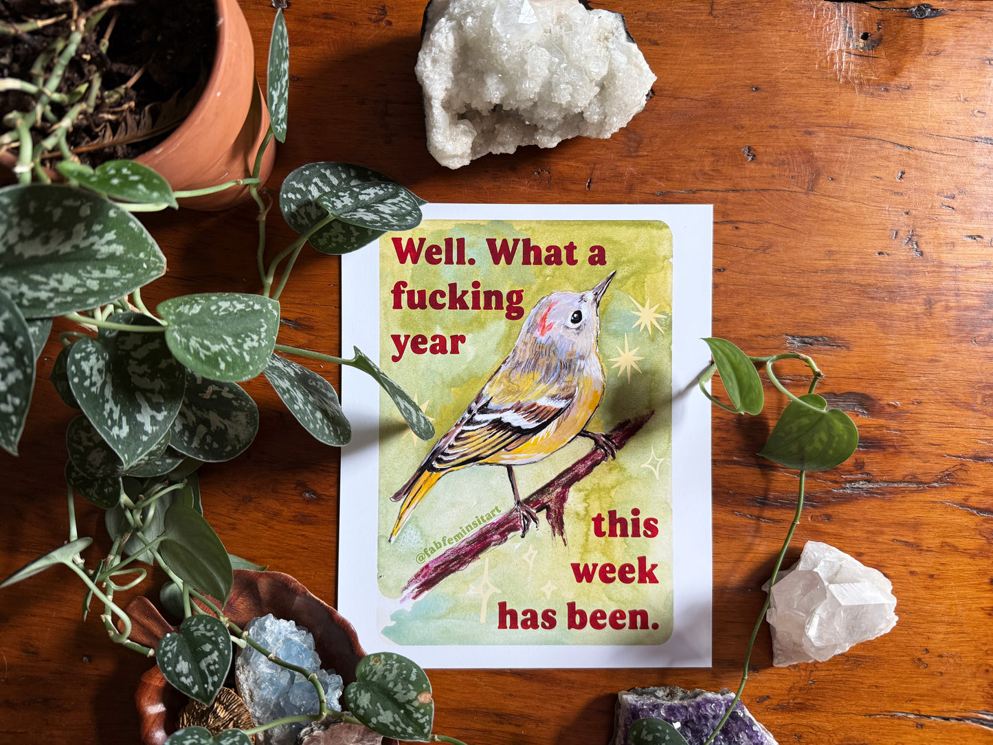 Well What a fucking year this week has been: Mental Health Art Print