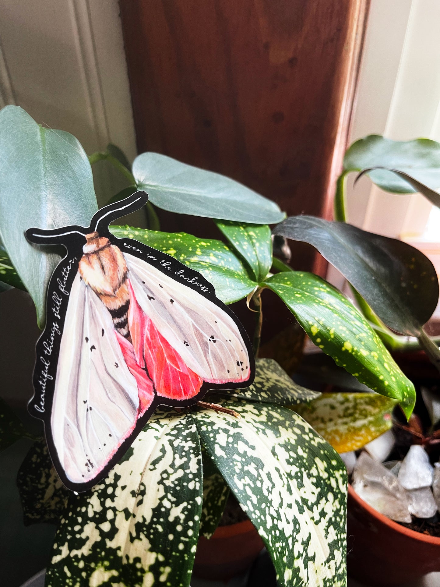 Beautiful Things Still Flutter Even In The Darkness: Mental Health Sticker