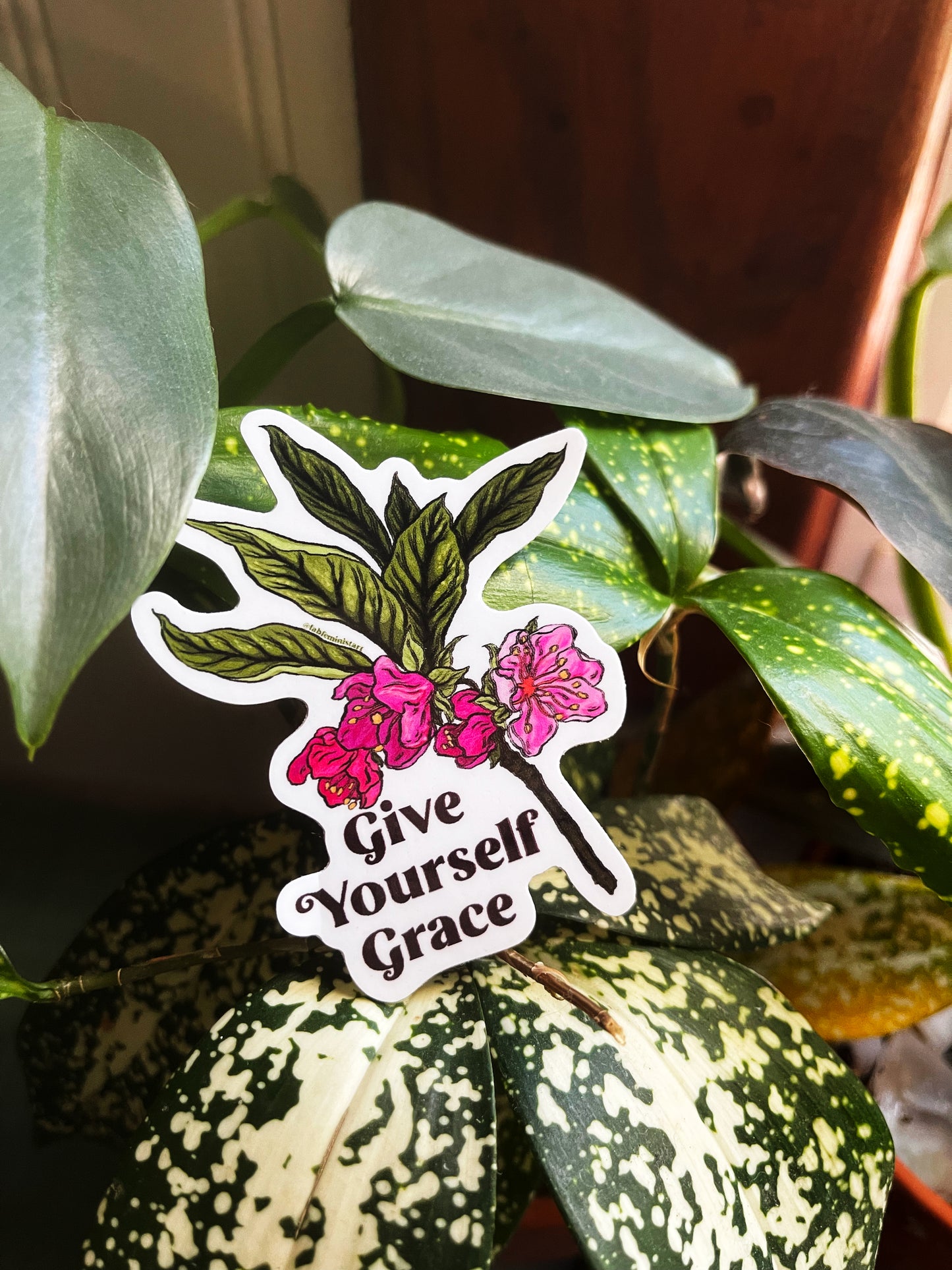 Give Yourself Grace: Mental Health Sticker