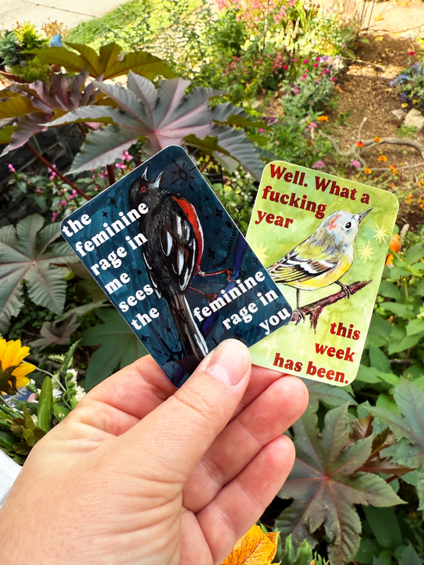 Well what a fucking year this week has been: Feminist sticker