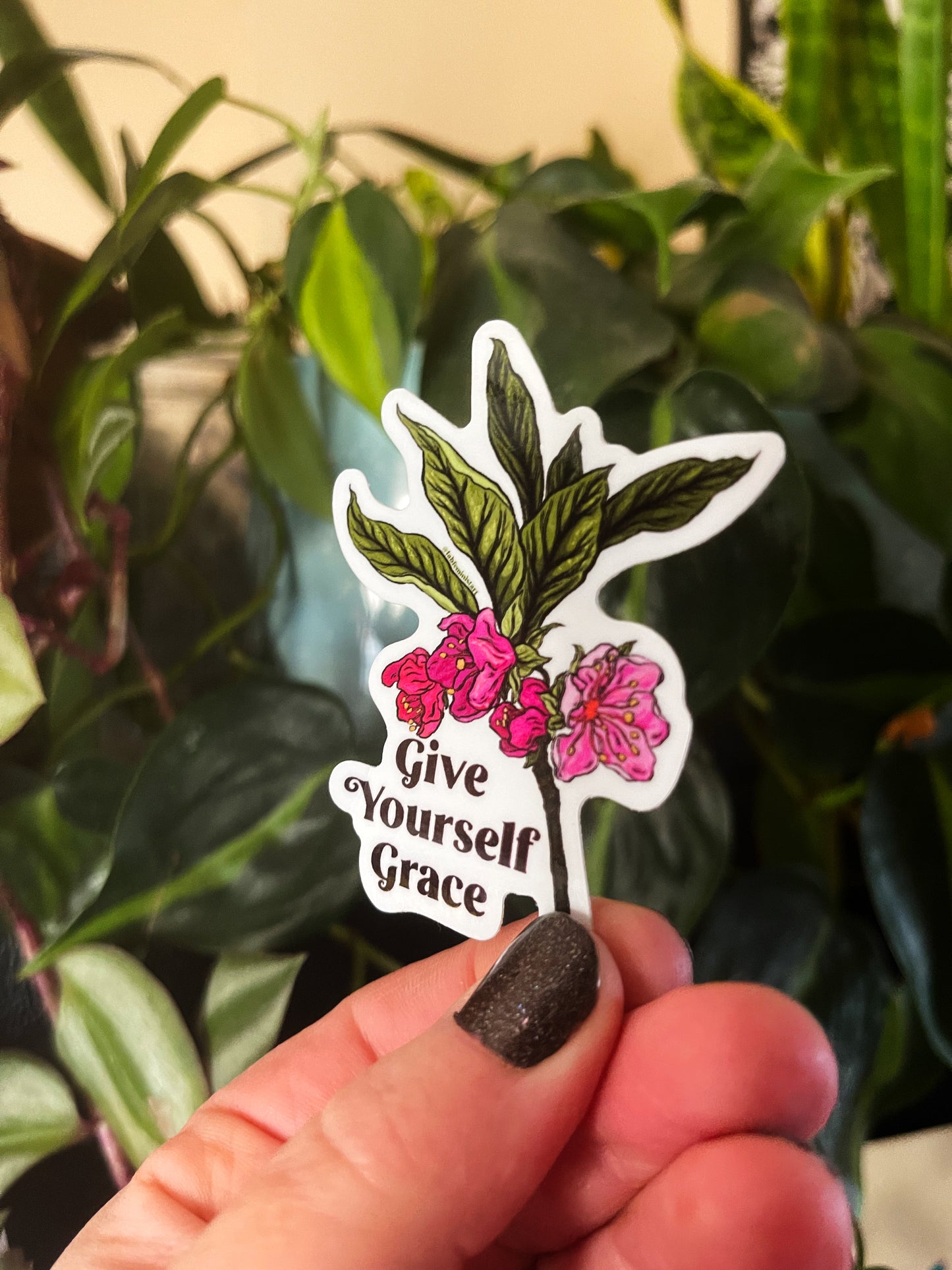 Give Yourself Grace: Mental Health Sticker