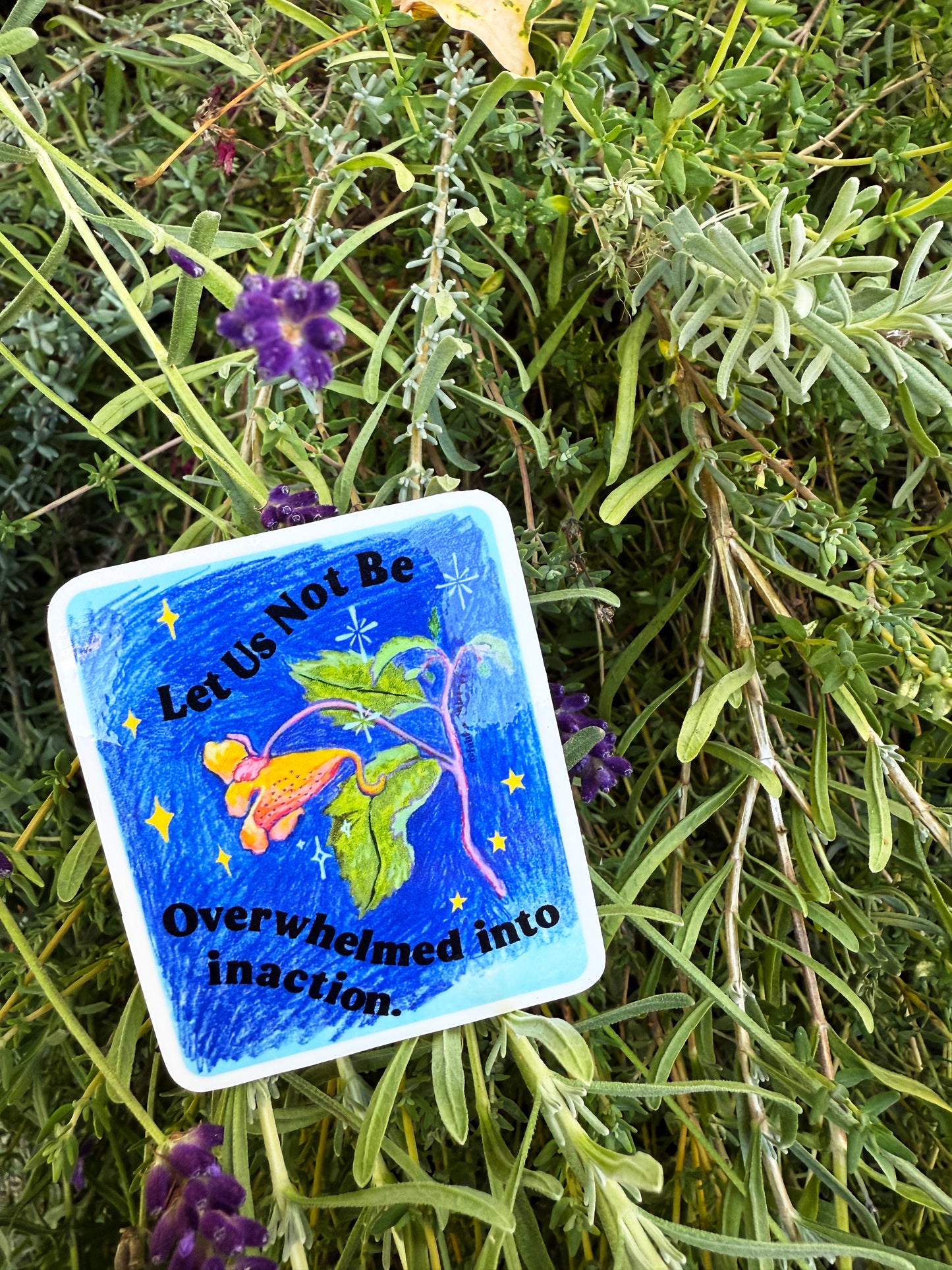 Let Us Not Be Overwhelmed Into Inaction: Feminist Sticker