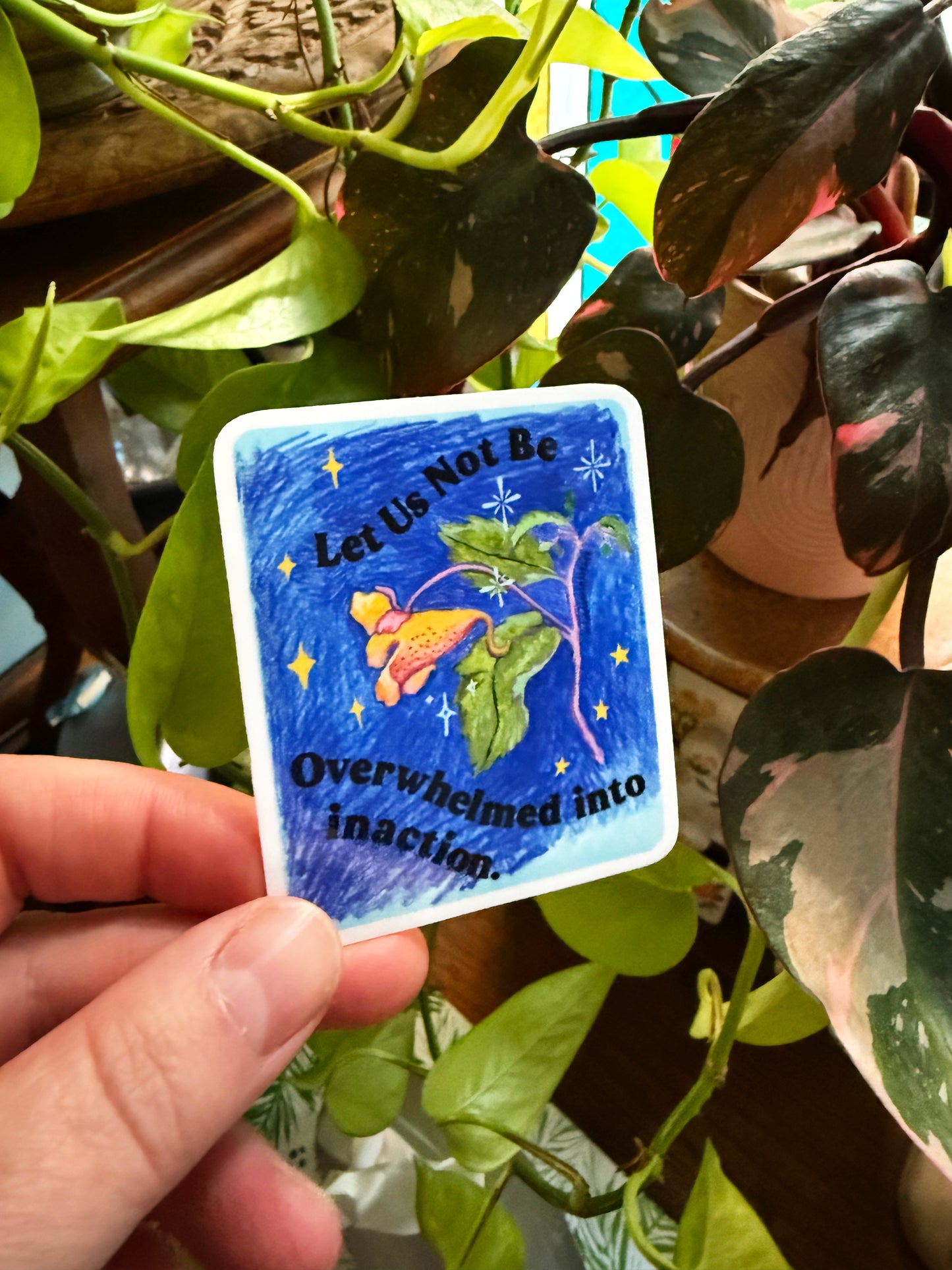 Let Us Not Be Overwhelmed Into Inaction: Feminist Sticker