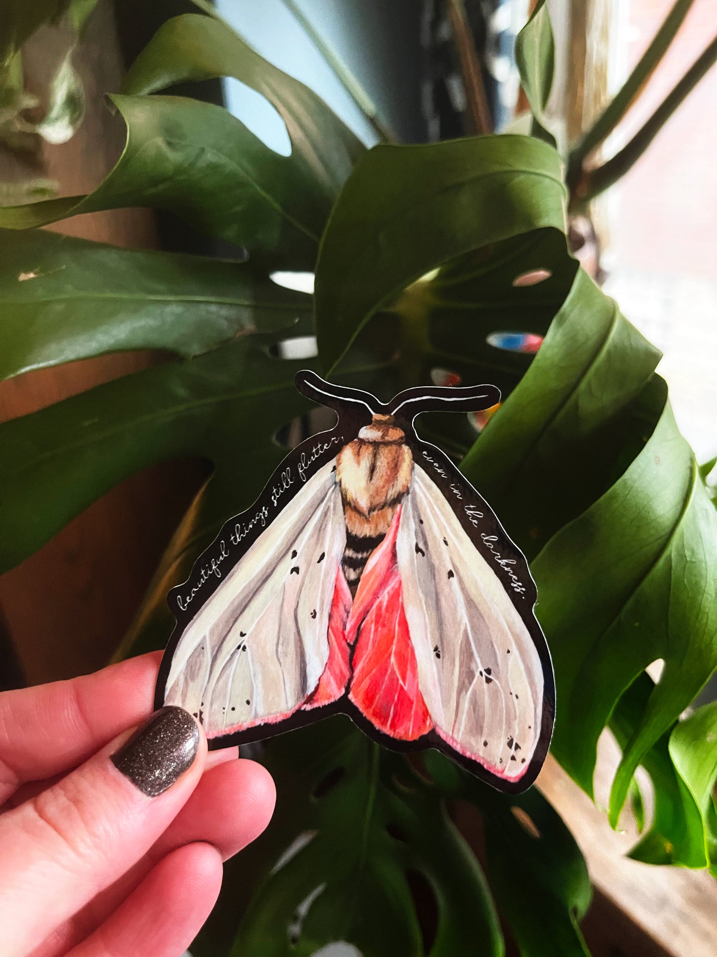 Beautiful Things Still Flutter Even In The Darkness: Mental Health Sticker