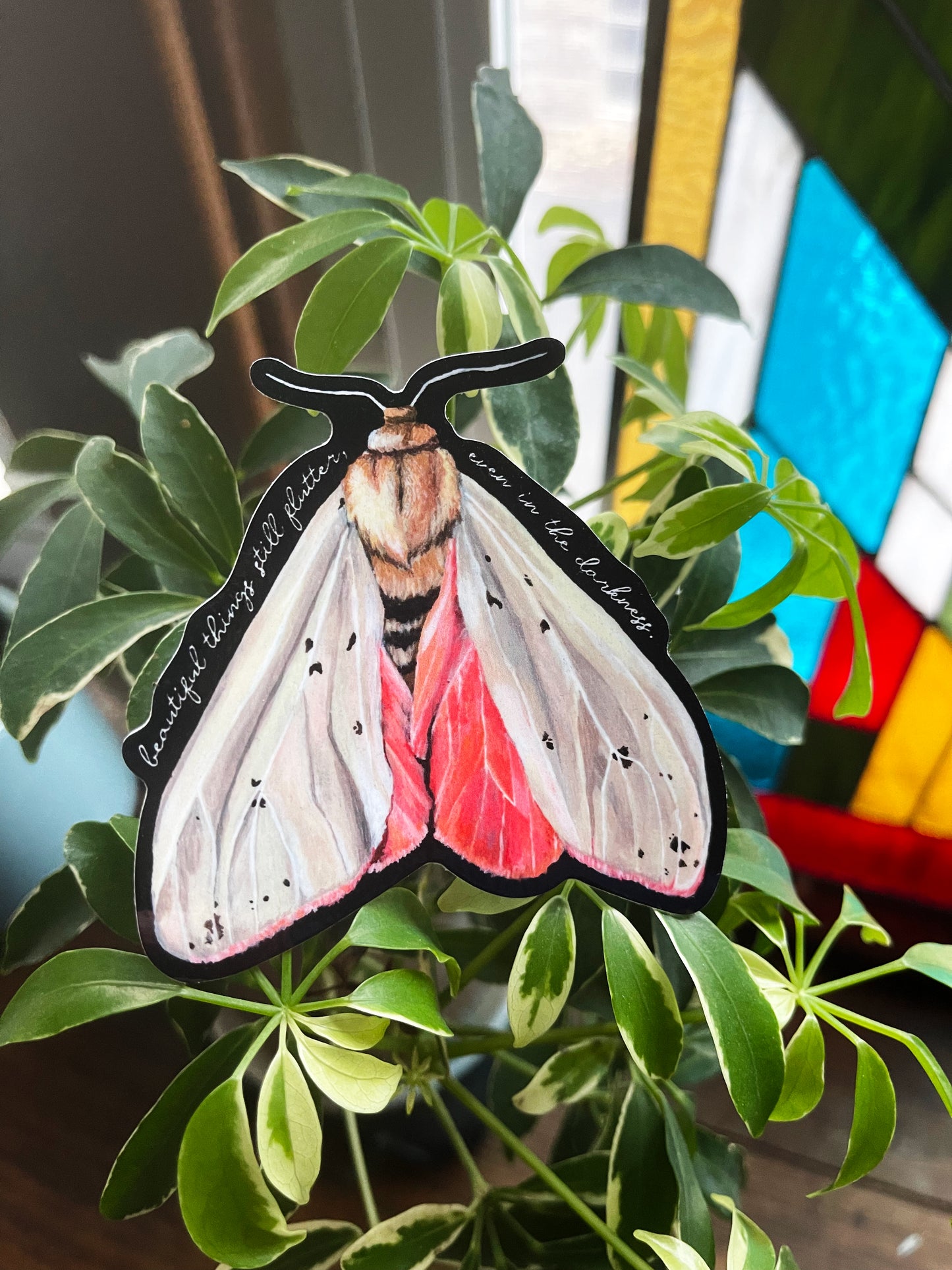 Beautiful Things Still Flutter Even In The Darkness: Mental Health Sticker