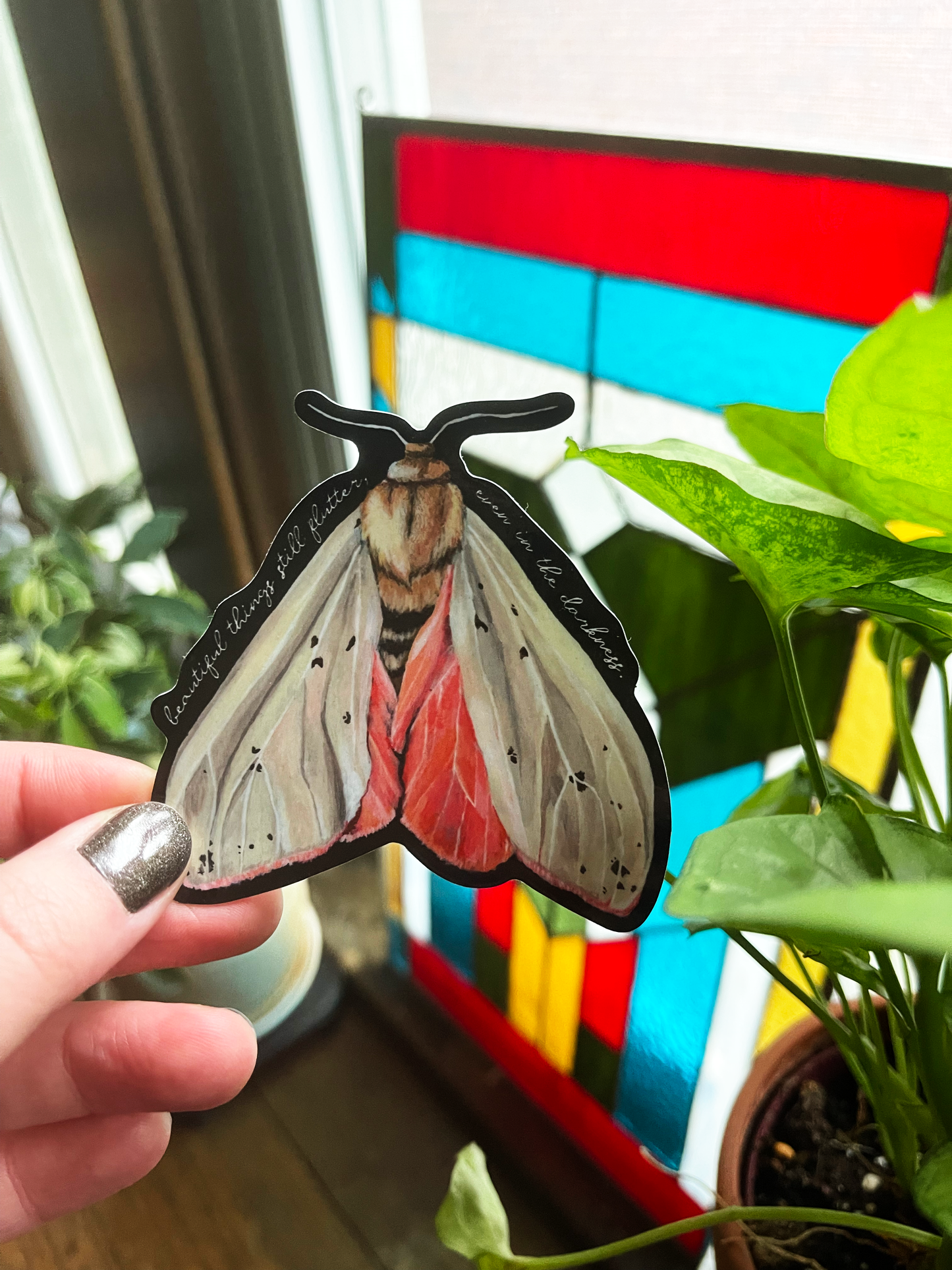 Beautiful Things Still Flutter Even In The Darkness: Mental Health Sticker