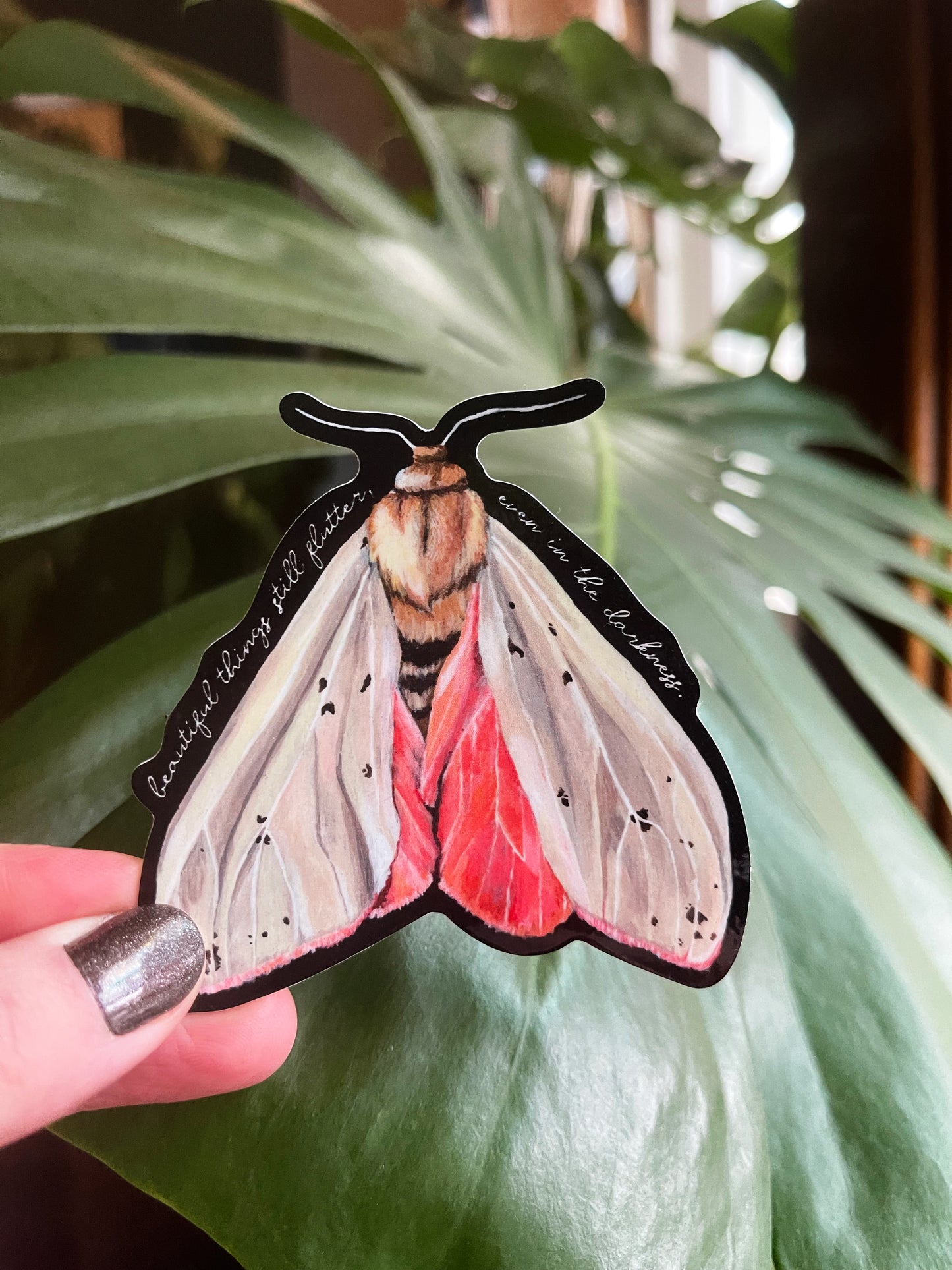 Beautiful Things Still Flutter Even In The Darkness: Mental Health Sticker