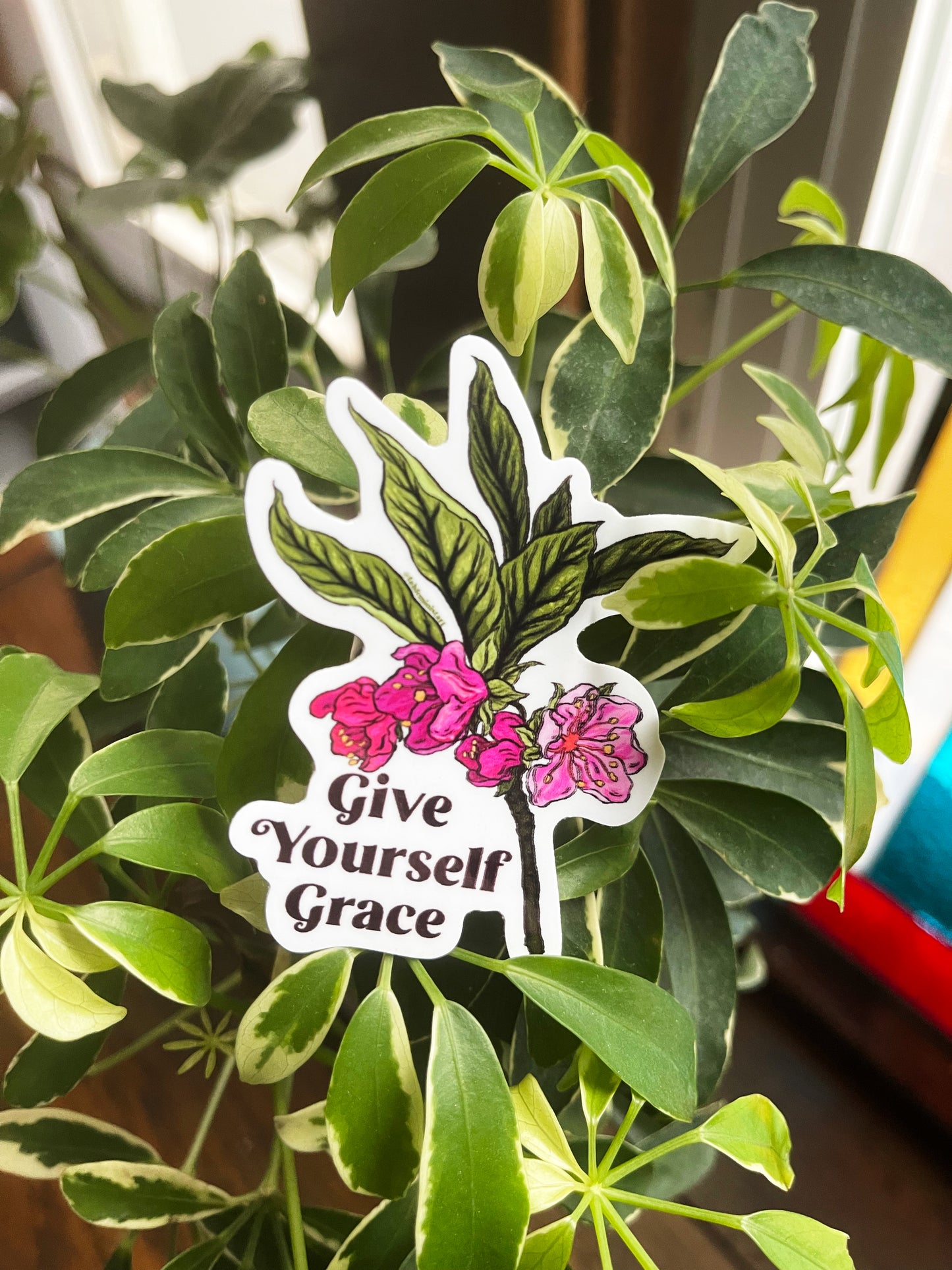 Give Yourself Grace: Mental Health Sticker
