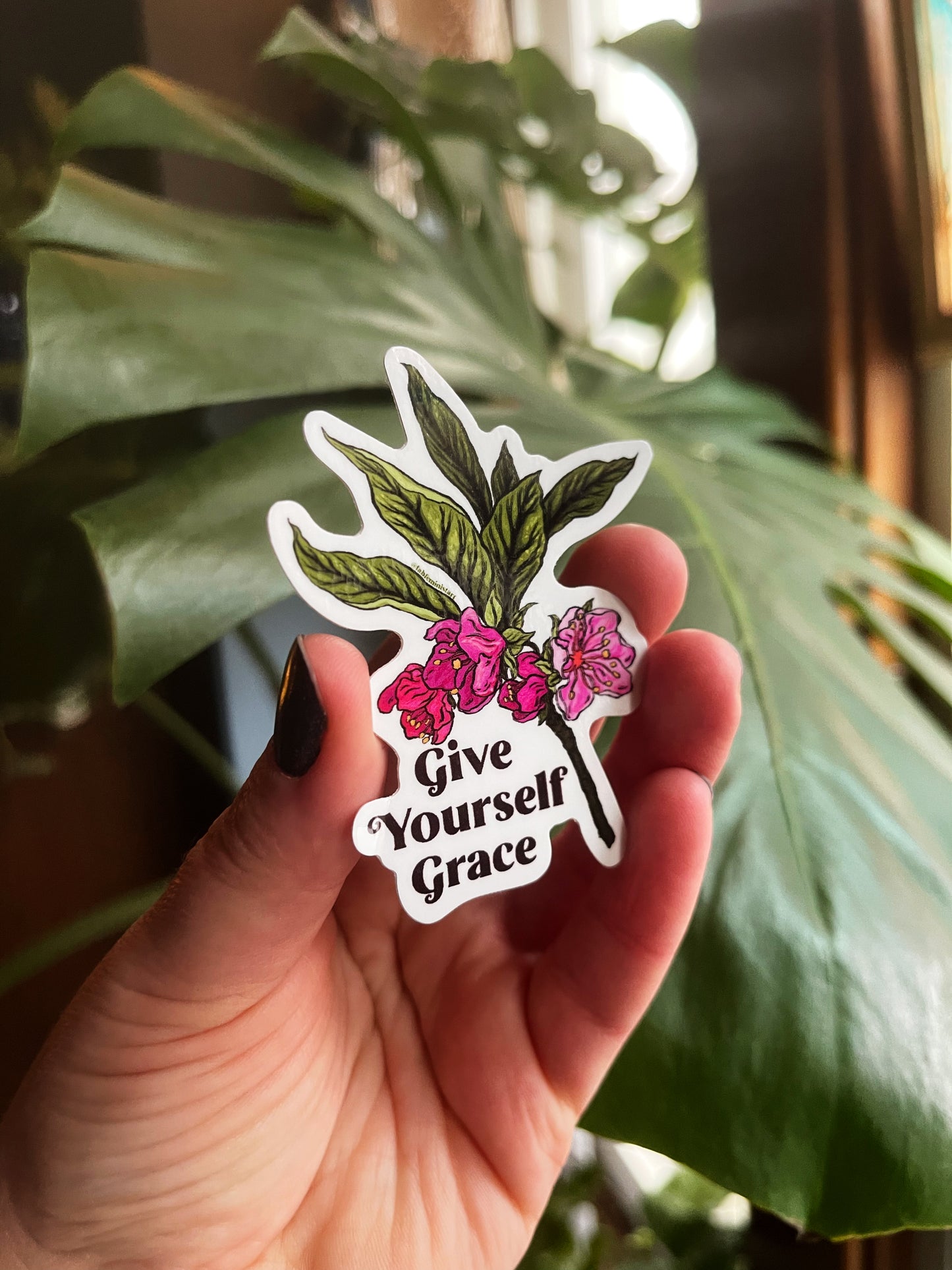 Give Yourself Grace: Mental Health Sticker