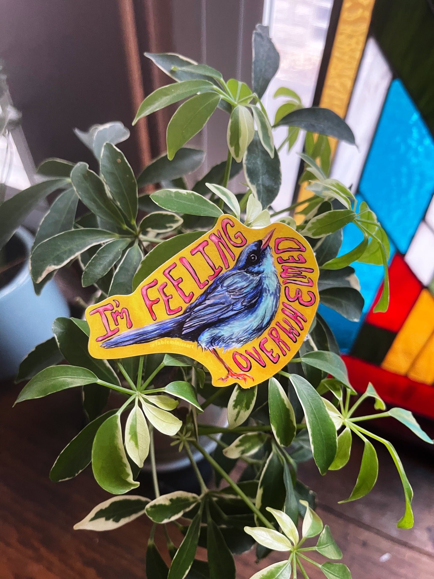 I'm Feeling Overwhelmed: Anxiety Sticker