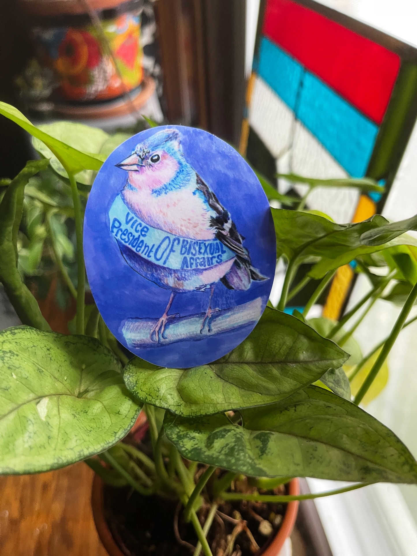 Vice President Of Bisexual Affairs: Bi Pride Sticker
