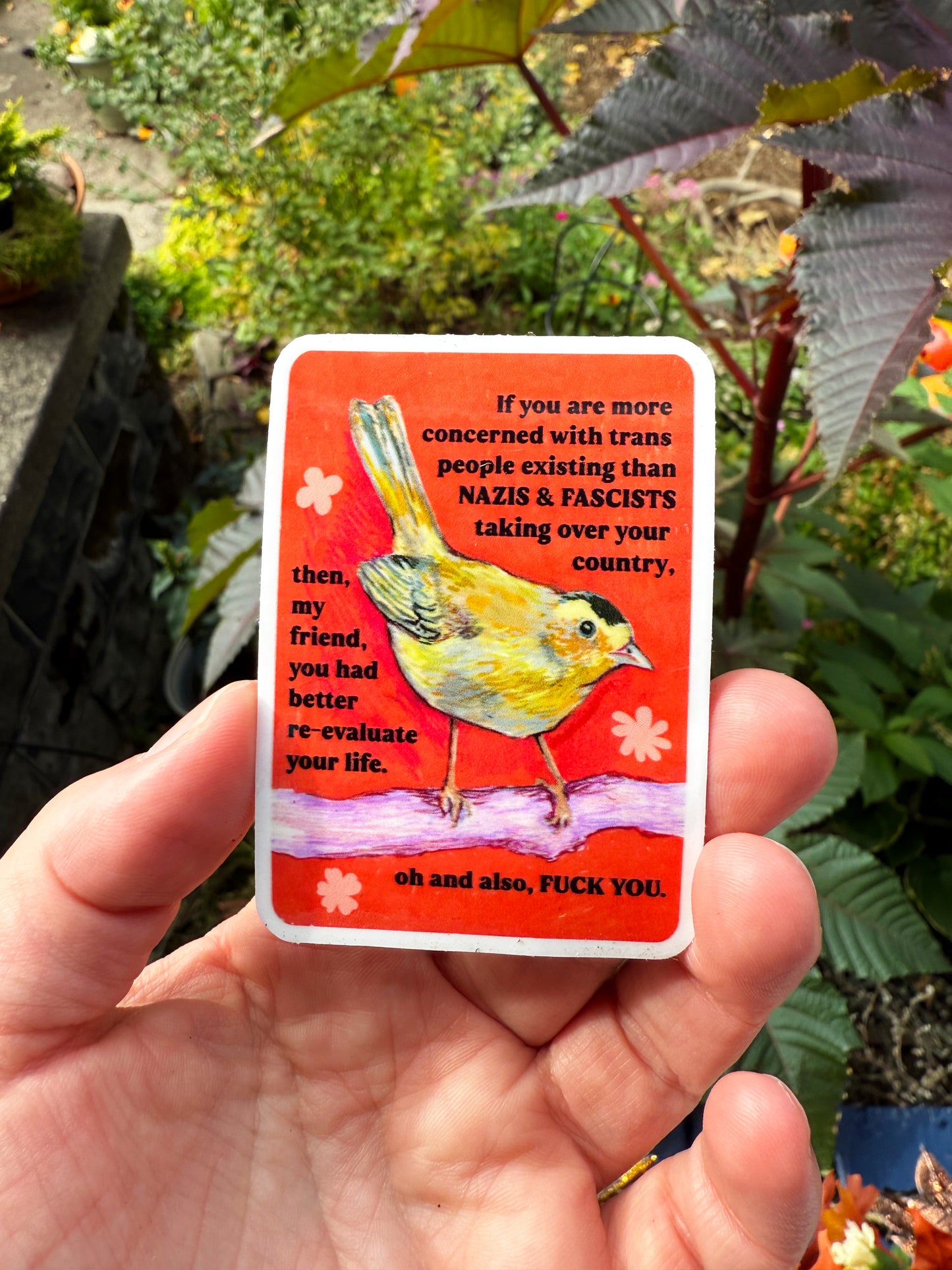 If you are more concerned with trans people: feminist print