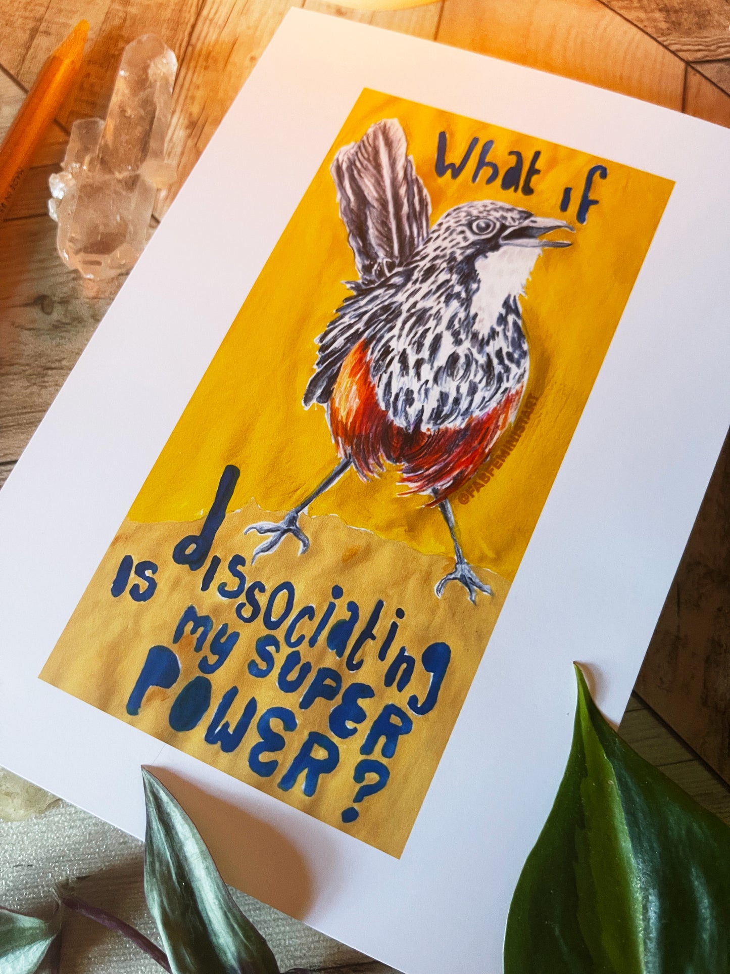 What If Dissociating Is My Superpower: Mental Health Art Print