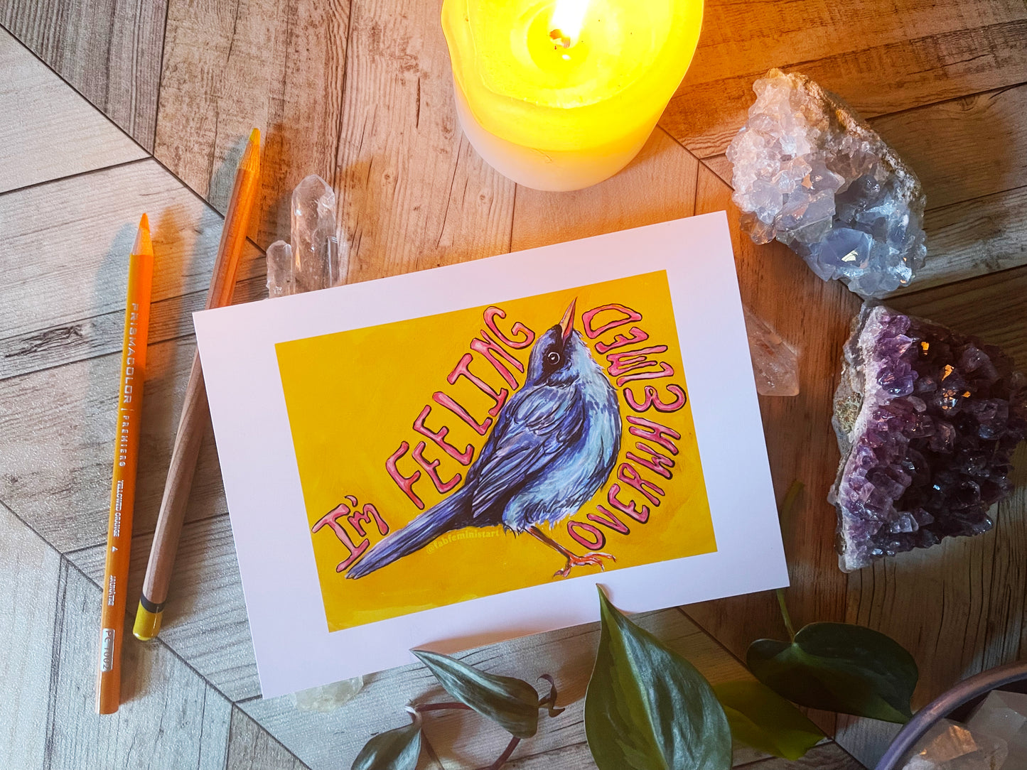 I'm Feeling Overwhelmed: Mental Health Art Print