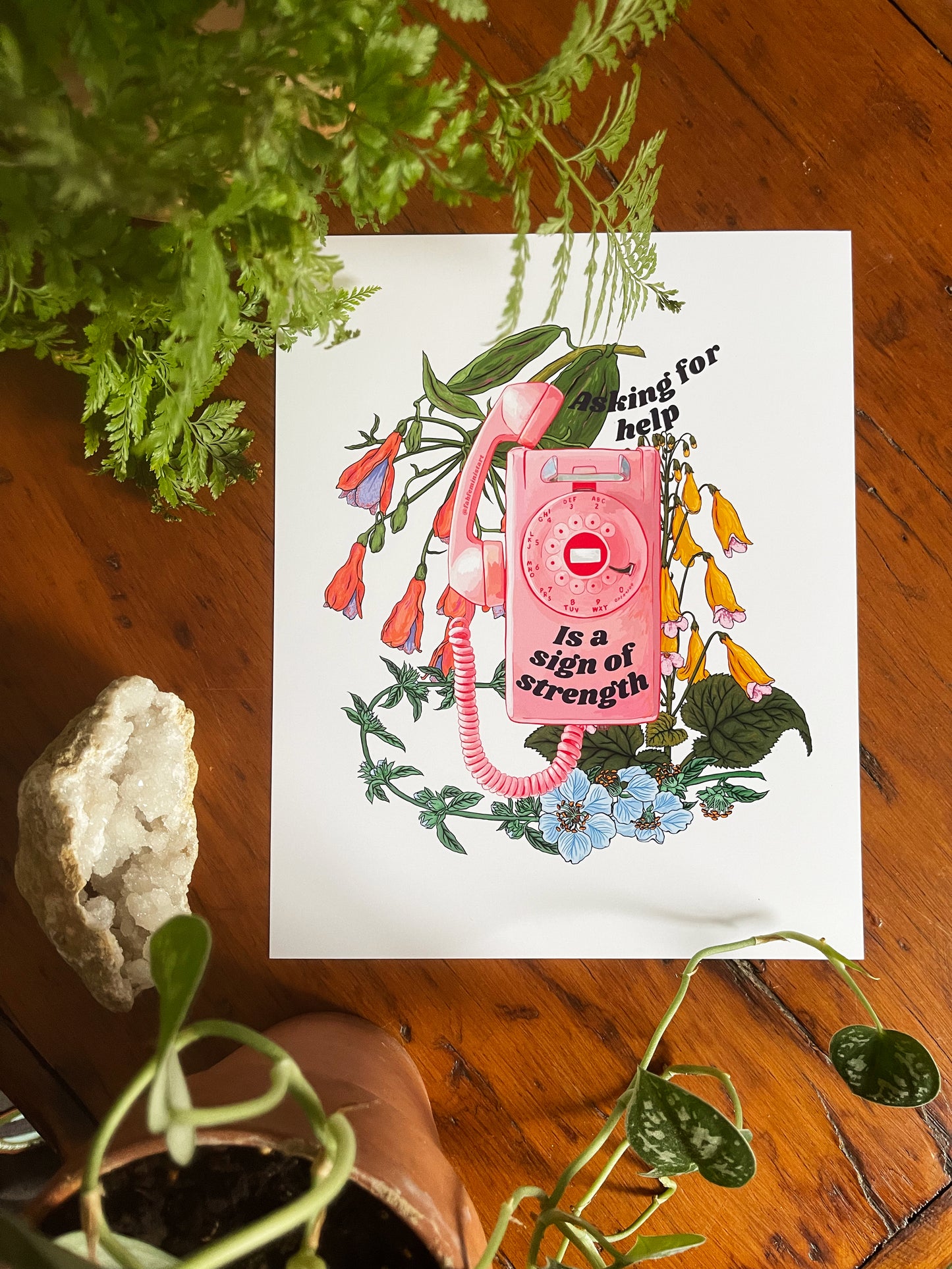 Asking For Help Is A Sign Of Strength: Mental Health Art Print